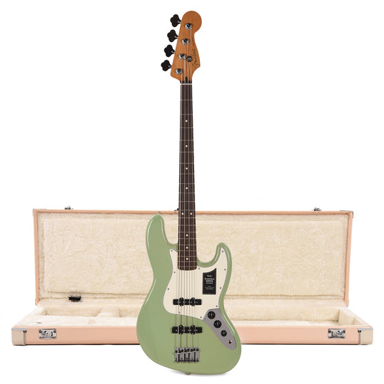 Fender Player II Jazz Bass RW Birch Green and Shell Pink Hardshell Case Bundle