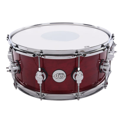 DW 6x14 Design Series Snare Drum Cherry Stain