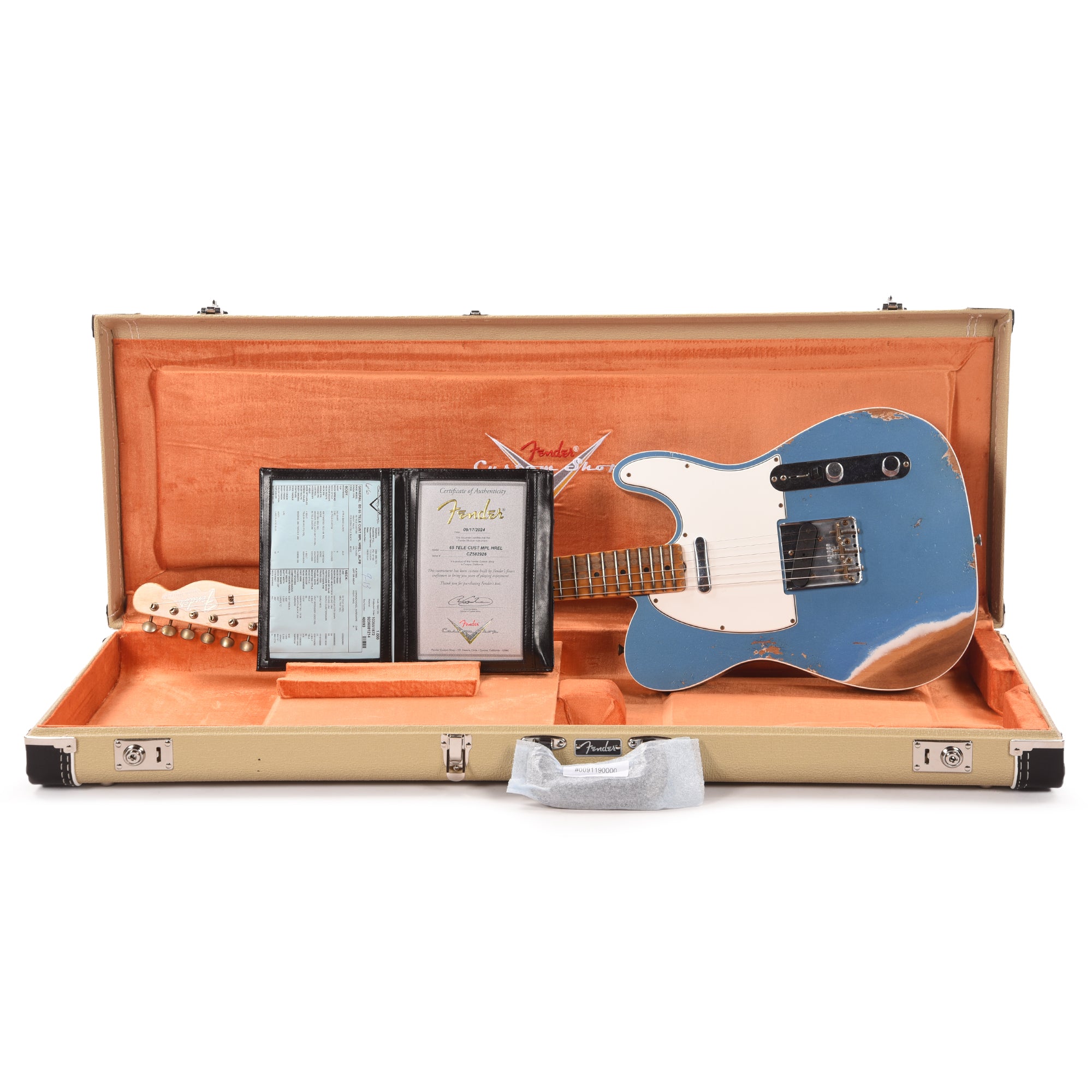 Fender Custom Shop '65 Telecaster Custom Heavy Relic Aged Lake Placid Blue