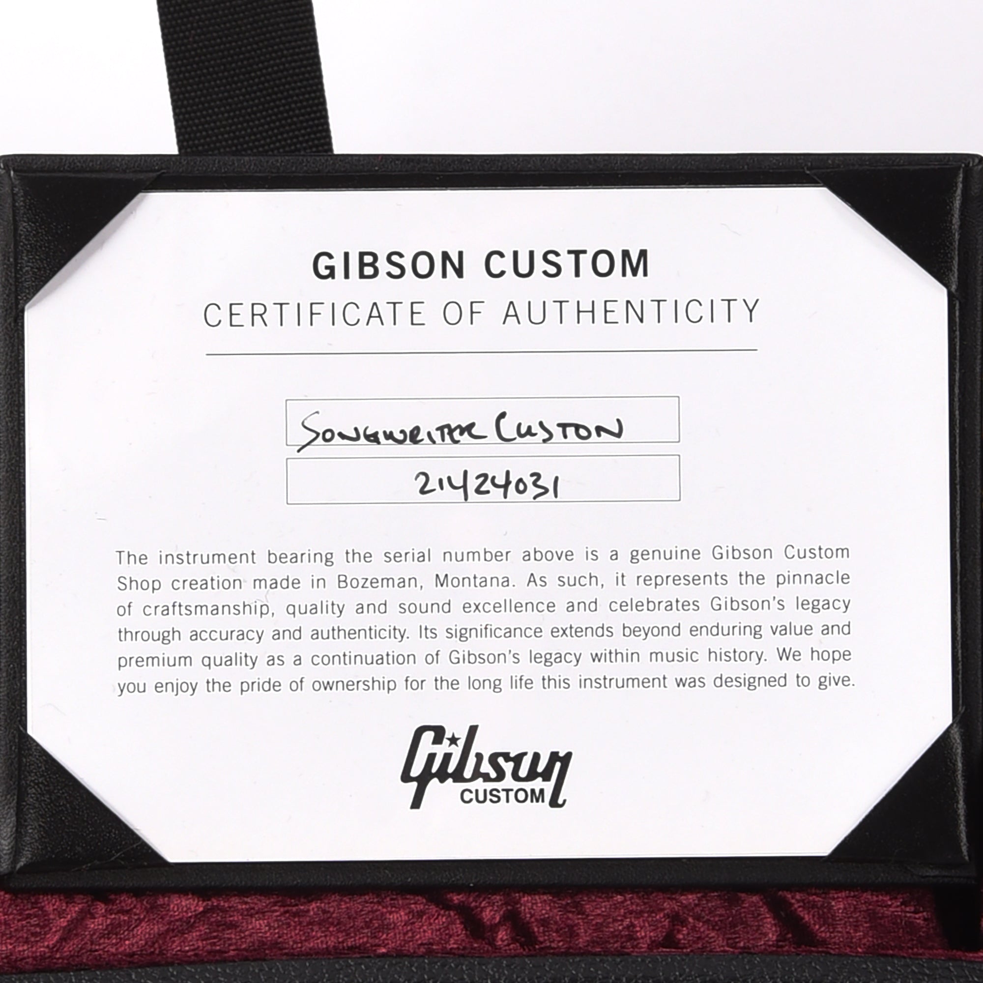Gibson Custom Shop Modern Songwriter EC Custom Ebony