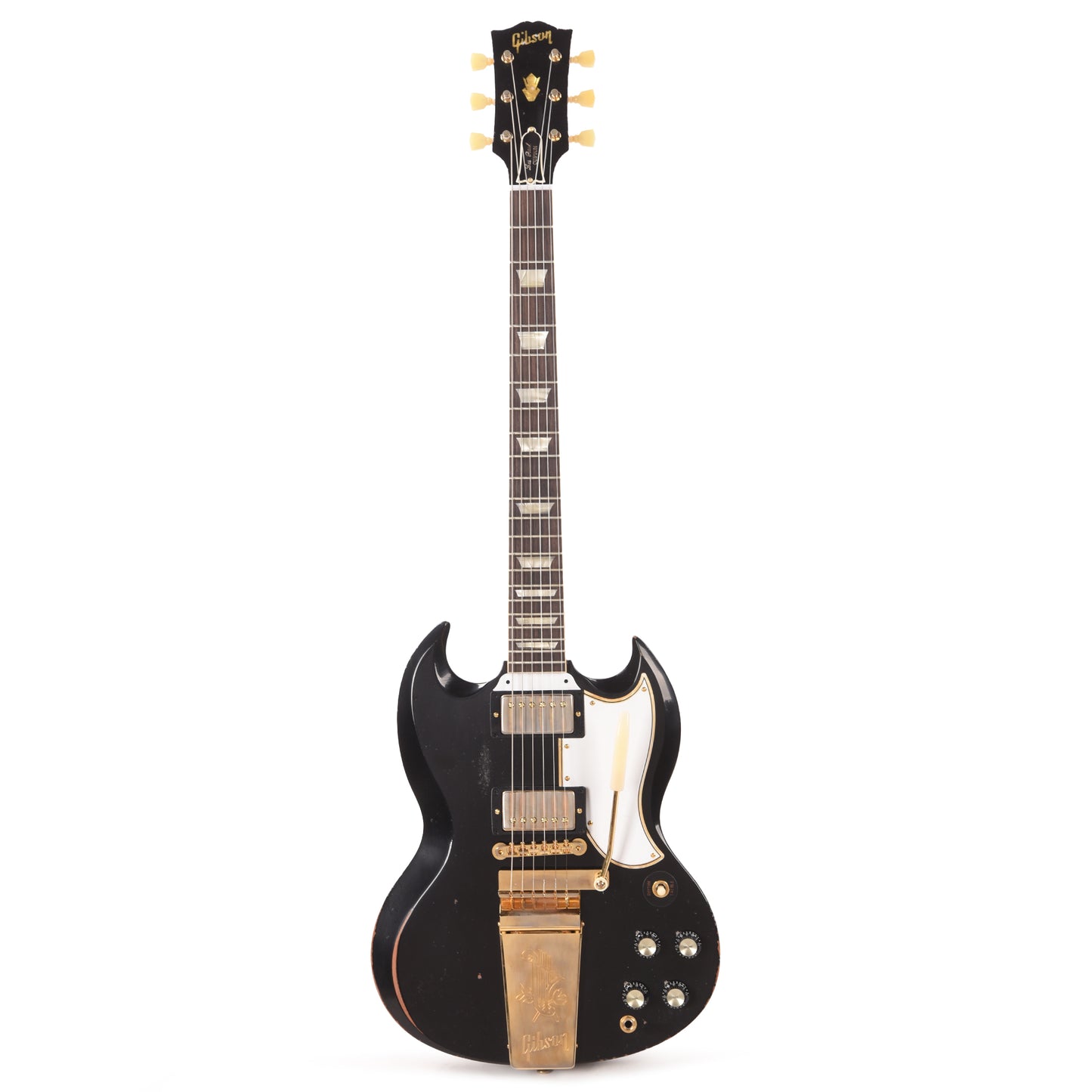 Gibson Custom Shop Murphy Lab 1961 Les Paul/SG Standard "CME Spec" Heavy Antique Ebony Heavy Aged w/Maestro Vibrola