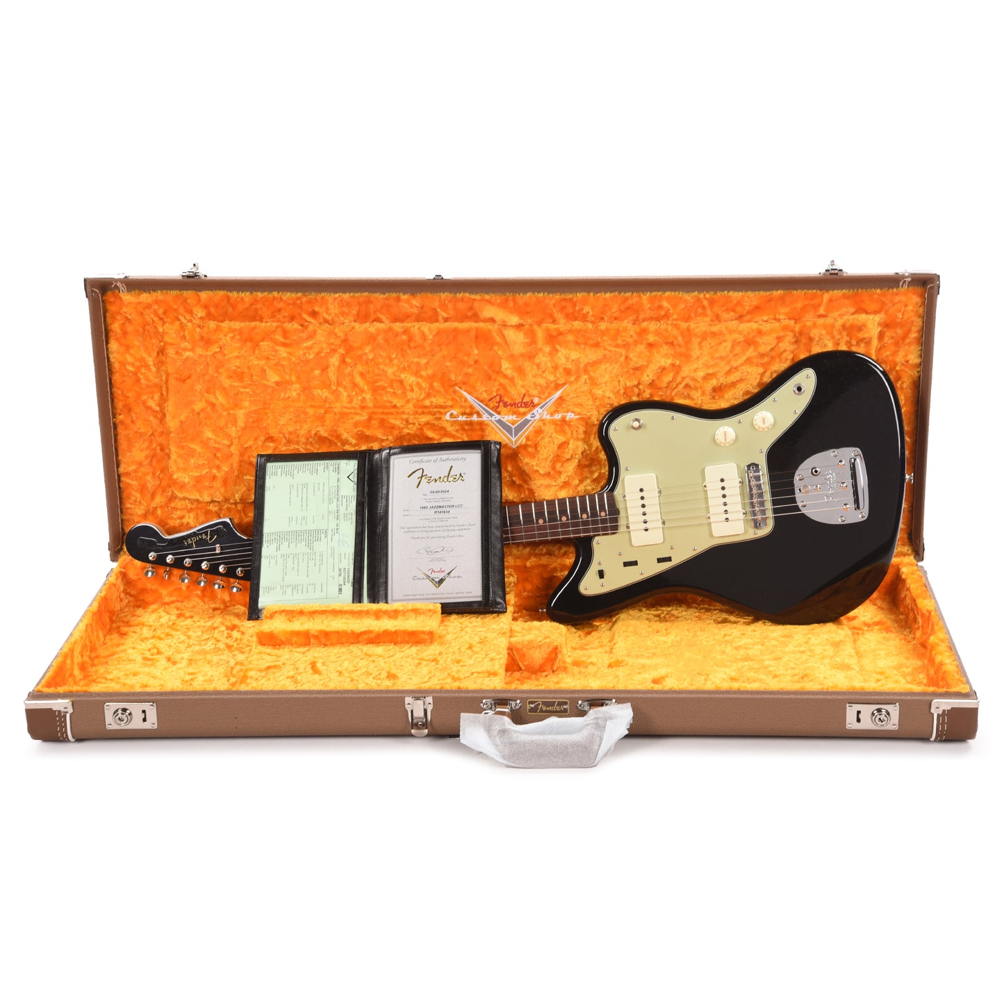 Fender Custom Shop 1962 Jazzmaster "Chicago Special" Deluxe Closet Classic Aged Black w/Painted Headcap