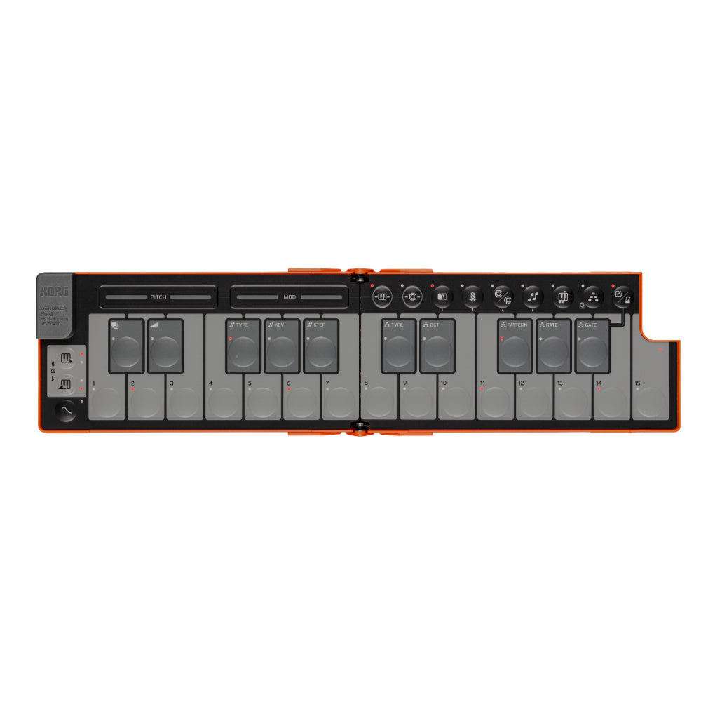 Korg Nanokey Fold Foldable MIDI Keyboard Lava Orange