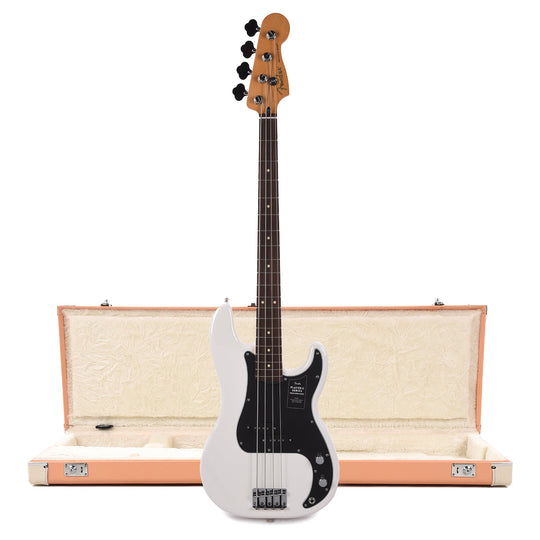 Fender Player II Precision Bass RW Polar White and Pacific Peach Hardshell Case Bundle