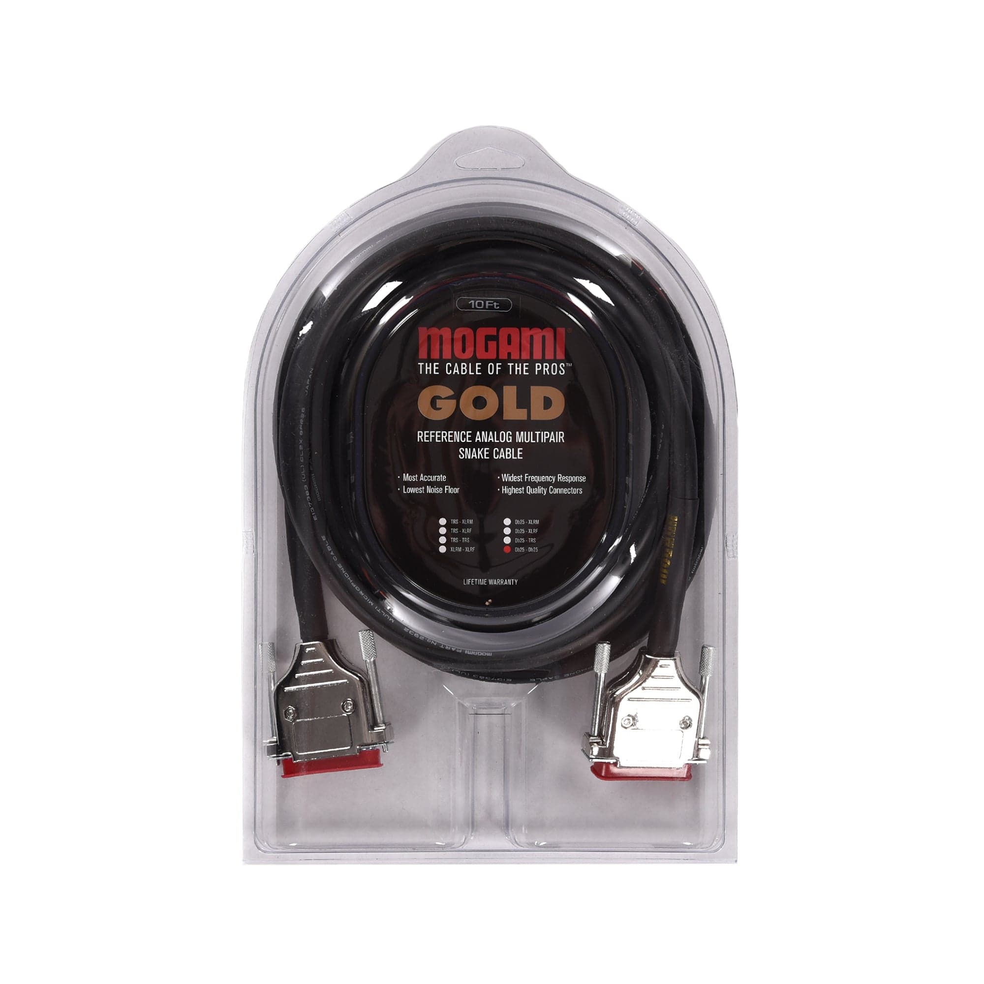 Mogami Gold DB25-DB25 8-channel Analog Interface Cable 10