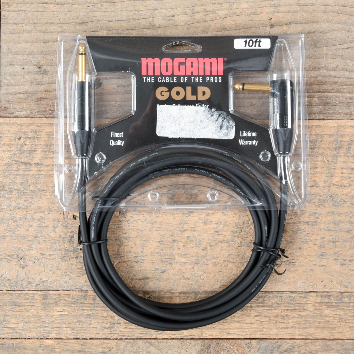 Mogami Gold Instrument Cable 10' Angle-Straight Accessories / Cables