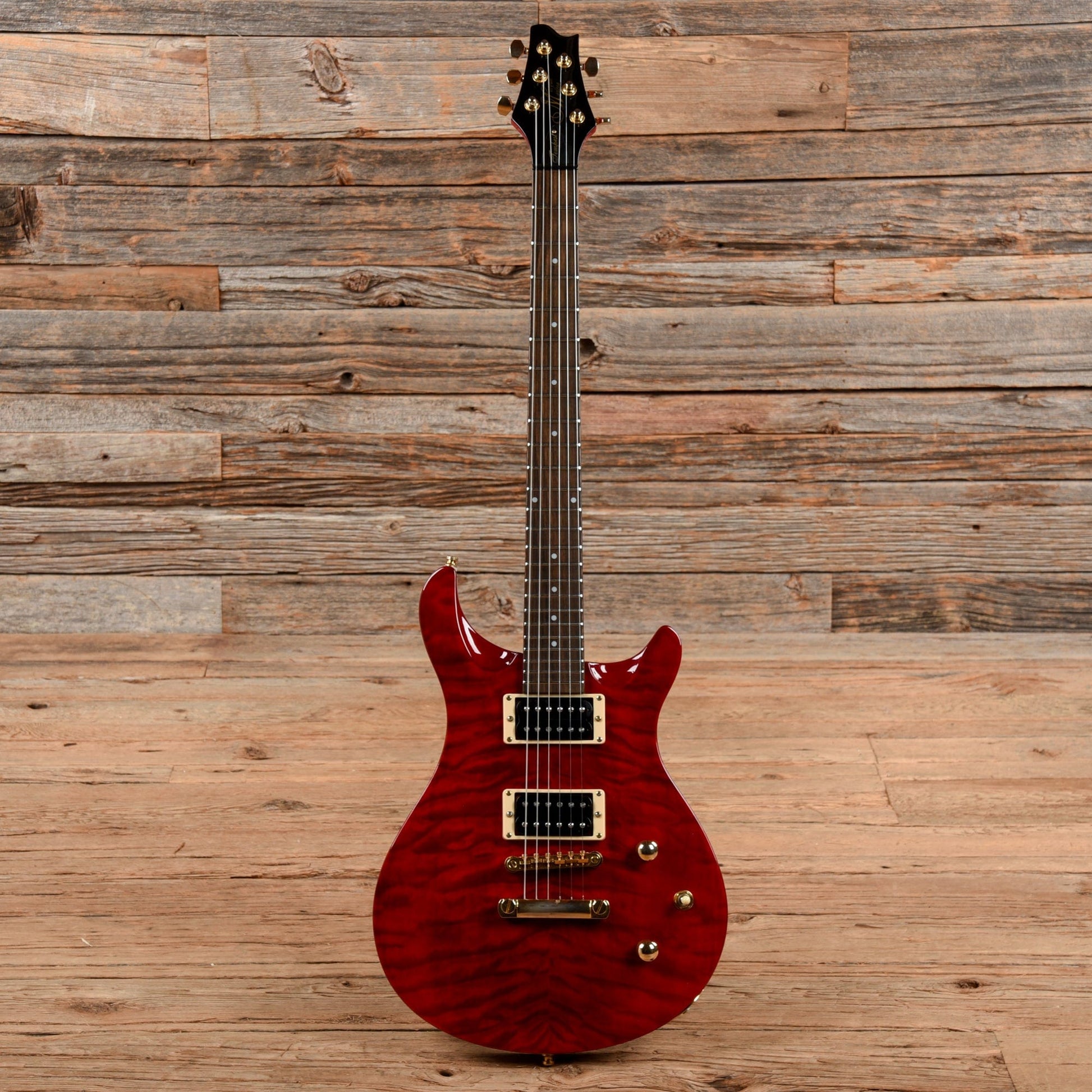 Morgan Monroe Tempest Transparent Red Electric Guitars / Solid Body