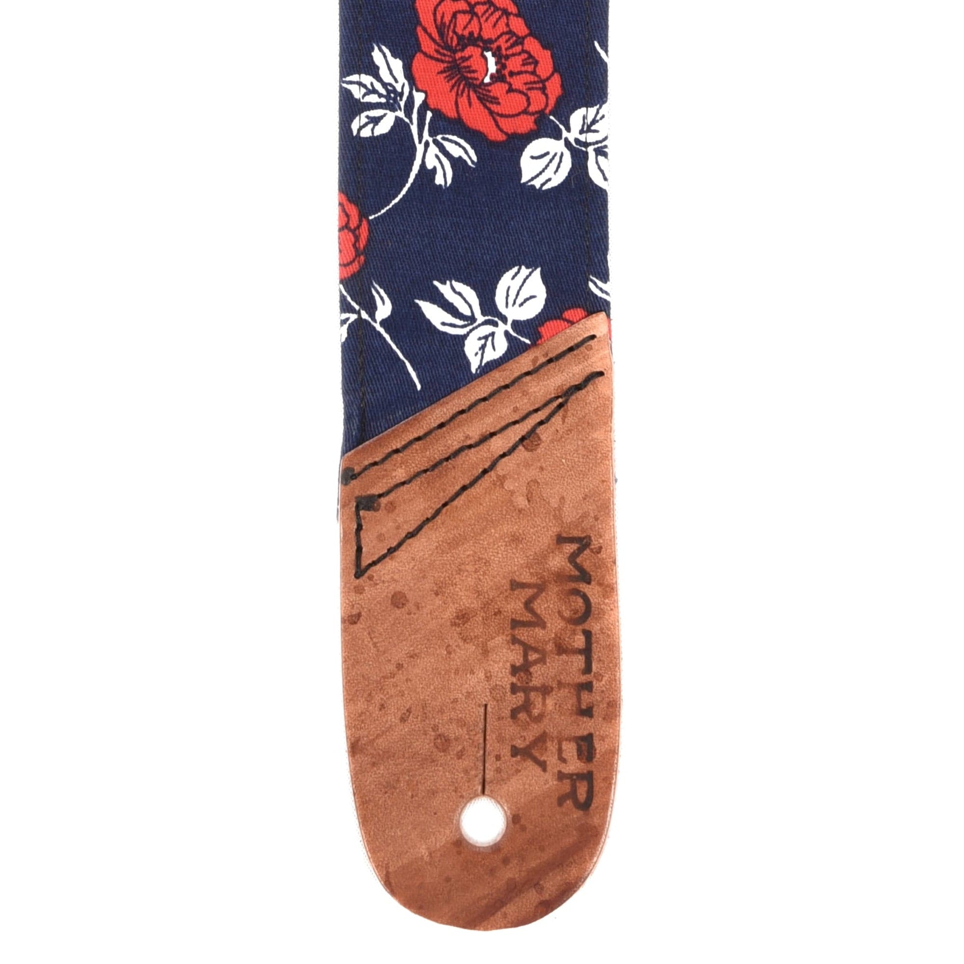 Mother Mary Navy Blue Red Floral Strap Accessories / Straps