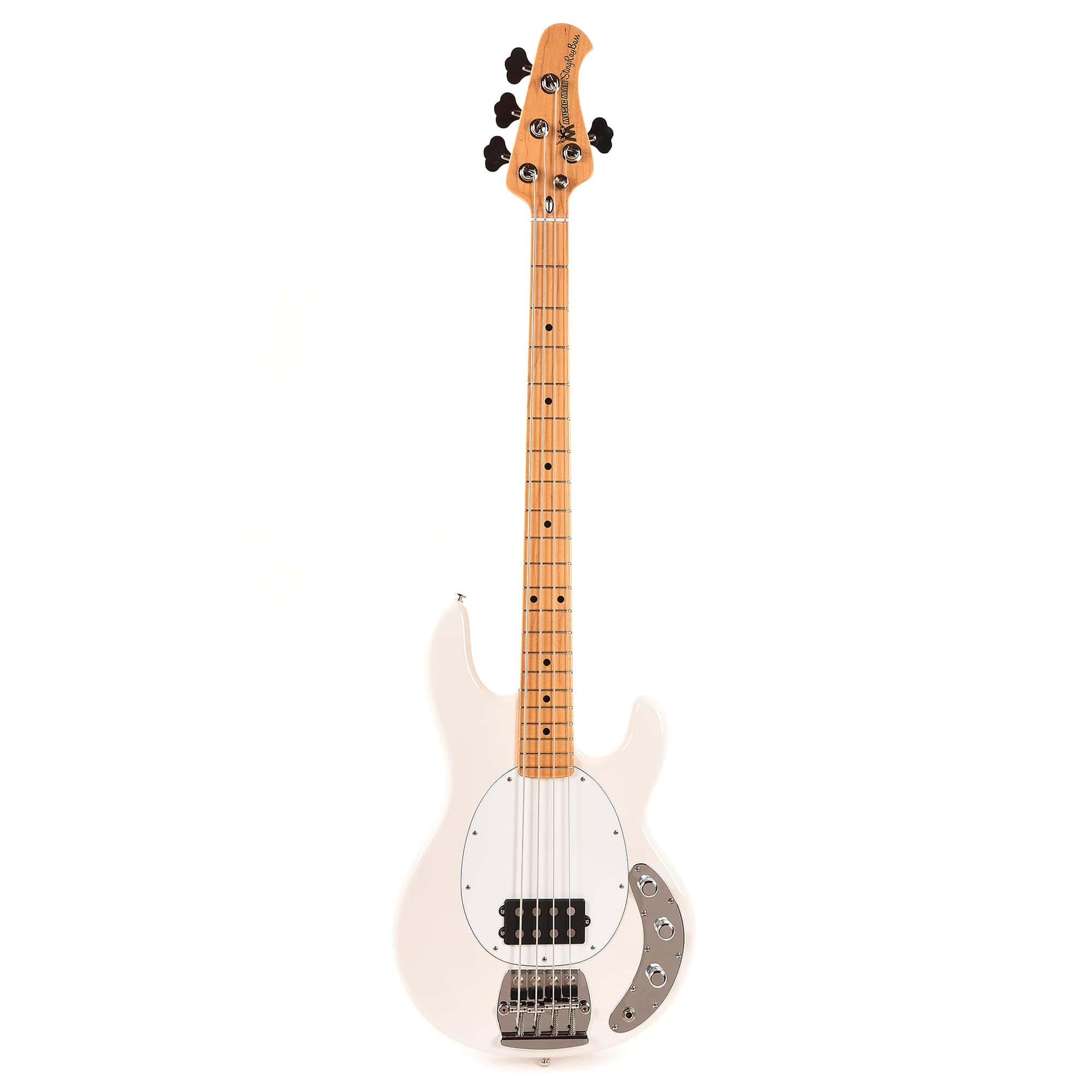 Music Man Retro 70s StingRay Bass White Bass Guitars / 4-String