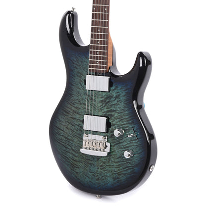 Music Man Luke 4 Maple Top HH Blue Flame w/Roasted Figured Maple Neck Electric Guitars / Solid Body