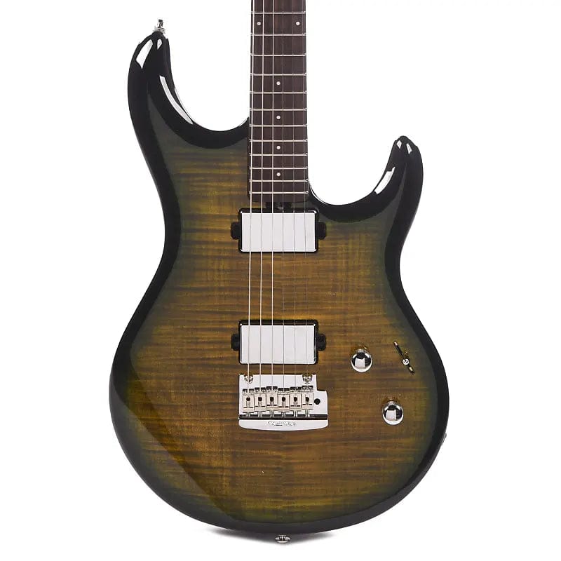 Music Man Luke 4 Maple Top HH Gator Burst Flame w/Roasted Figured Maple Neck Electric Guitars / Solid Body