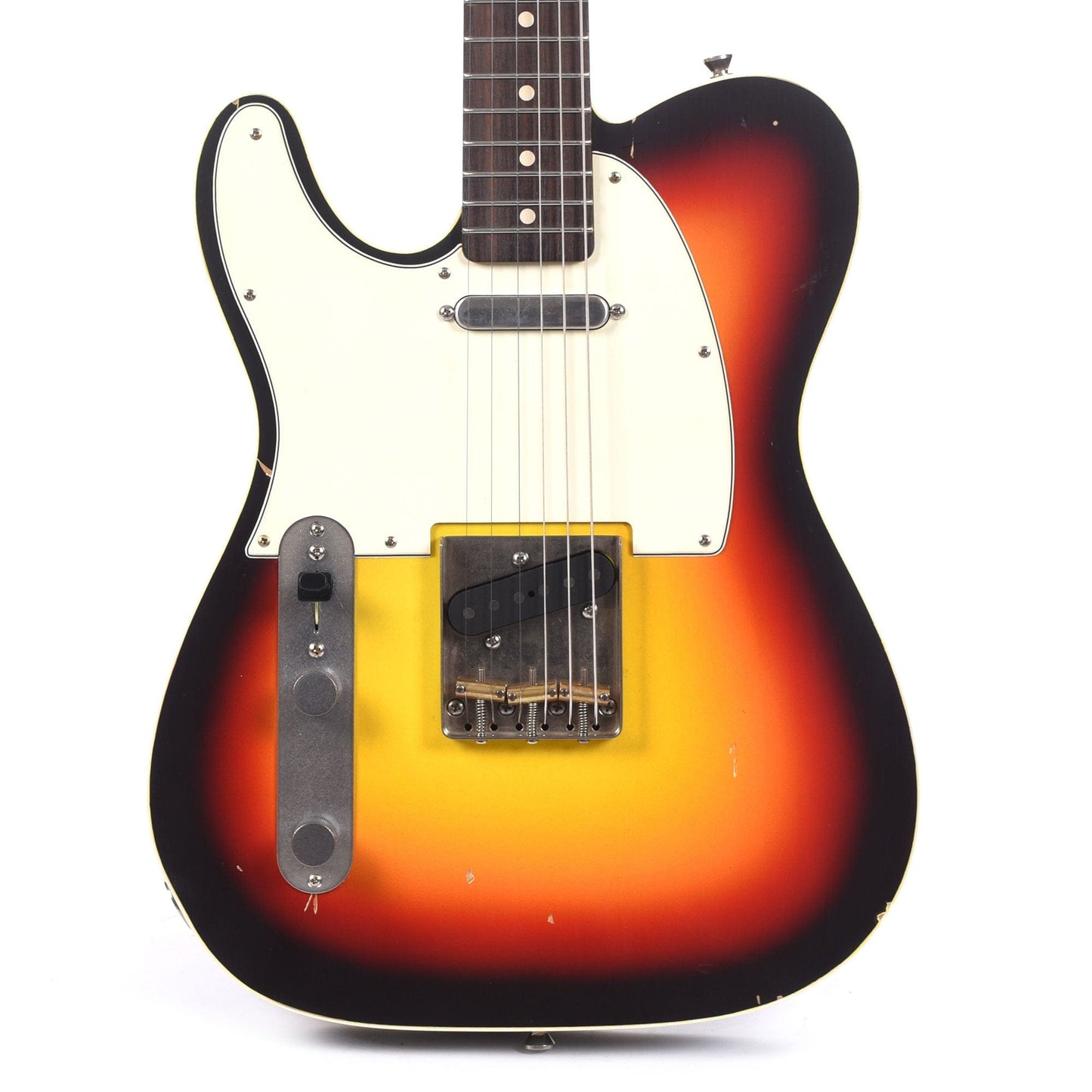 Nash T-63 LEFTY 3-Tone Sunburst Light Reilc Double Bound w/3-Ply White Pickguard, & Lollar Pickups Electric Guitars / Solid Body