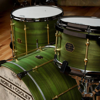 Noble & Cooley Walnut Classic 13/16/22 3pc. Drum Kit Green Matte Lacquer w/Brass & Black Nickel Hardware Drums and Percussion / Acoustic Drums / Full Acoustic Kits