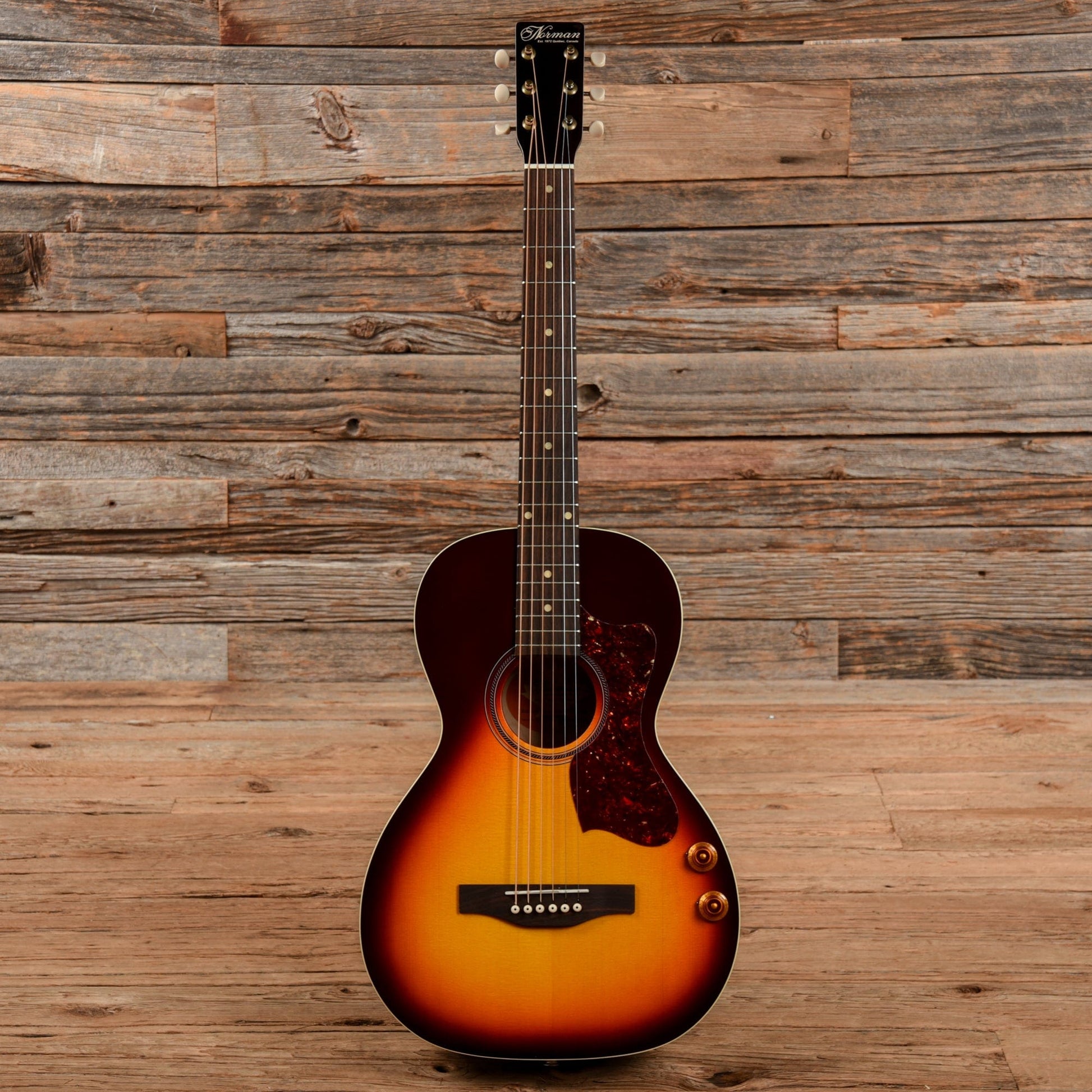 Norman B18 Parlour GT Q-Discrete Cherry Burst Acoustic Guitars / Parlor