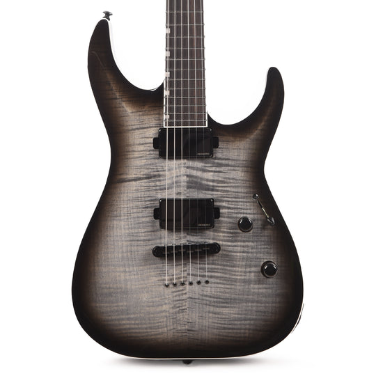 ESP LTD MH-1000NT Charcoal Burst w/ Flamed Maple Top