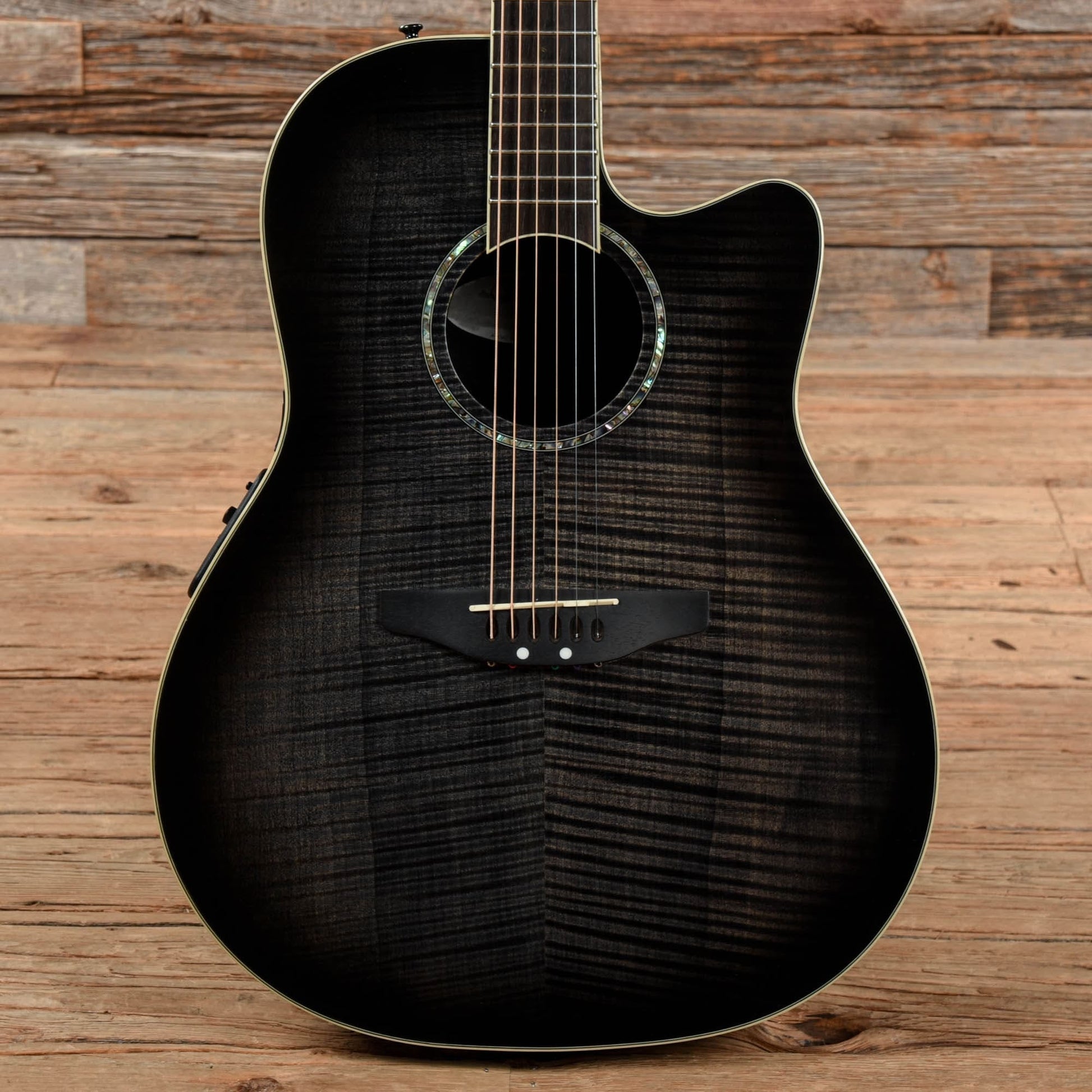 Ovation Celebrity CC24 Transparent Black Acoustic Guitars / Built-in Electronics