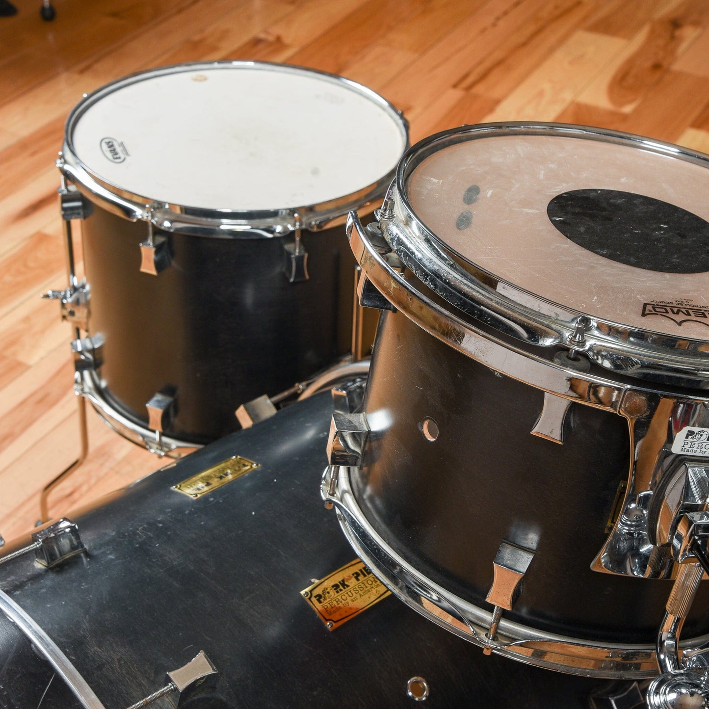 Pork Pie USA Maple Custom 10/12/14/22/6x14 Drum Kit 5pc Ebony Satin Drums and Percussion / Acoustic Drums / Full Acoustic Kits