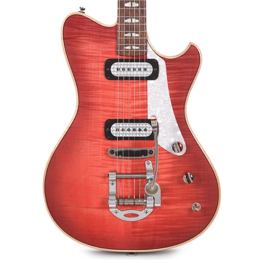 Powers Electric A-Type Select Figured Maple Top Cosmo Red
