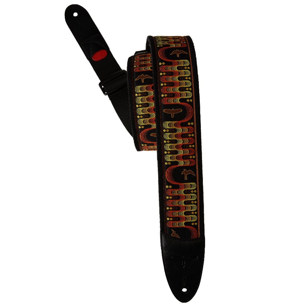 PRS 2.4" Padded Guitar Strap w/FLASH Custom Jacquard Birds Wavelength Orange Accessories / Straps