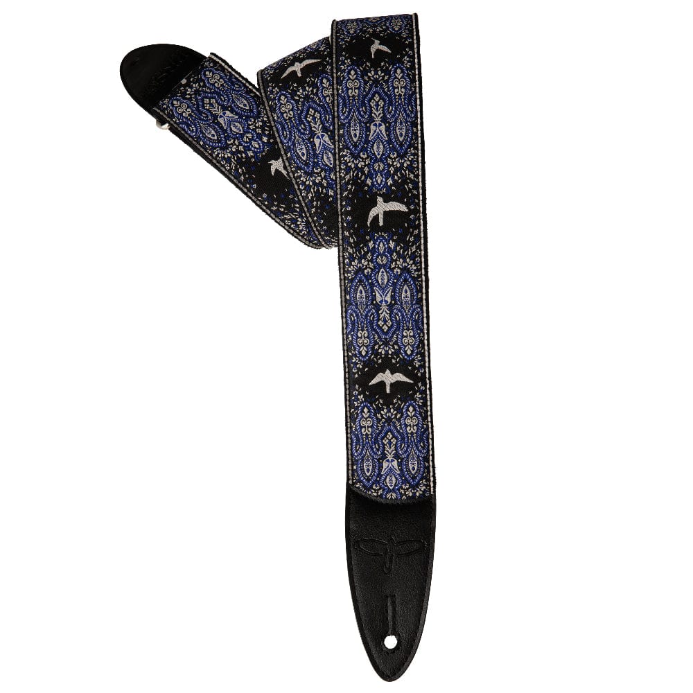 PRS 2" Guitar Strap Custom Jacquard Birds Fleur Violet Accessories / Straps