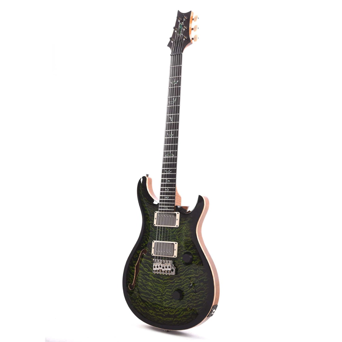 PRS Private Stock #10445 Custom 24 Semi-Hollow Jade Smoked Burst Quilt Maple w/Figured Mahogany Neck & African Blackwood Fingerboard Electric Guitars / Semi-Hollow