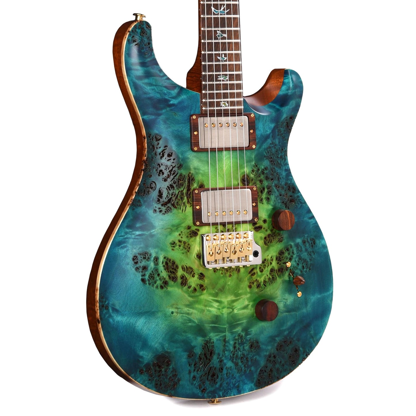 PRS Private Stock #10443 Custom 24 Laguna Glow Poplar Burl w/Cocobolo Fingerboard & Stained Gradated Curly Maple Birds Electric Guitars / Solid Body