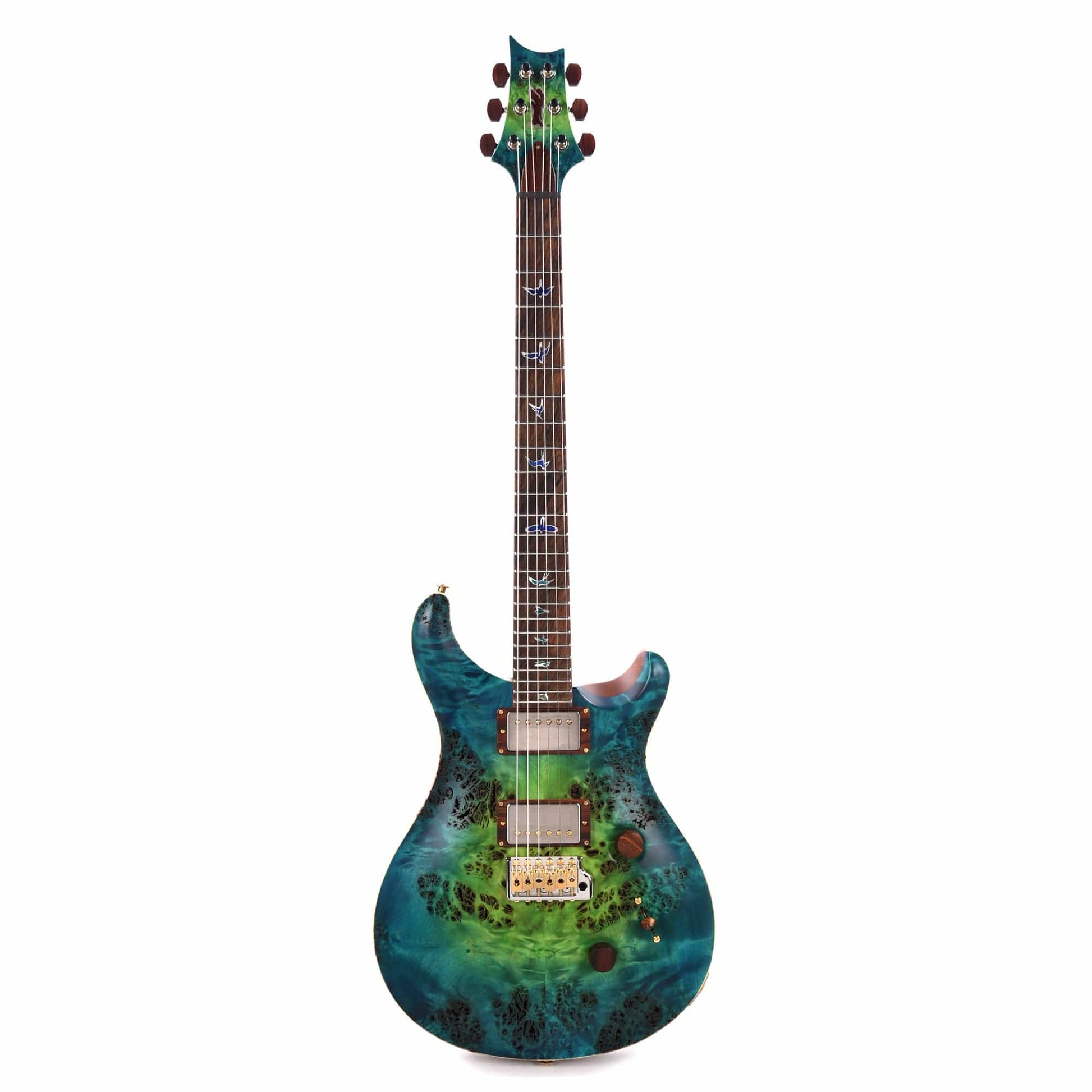 PRS Private Stock #10443 Custom 24 Laguna Glow Poplar Burl w/Cocobolo Fingerboard & Stained Gradated Curly Maple Birds Electric Guitars / Solid Body