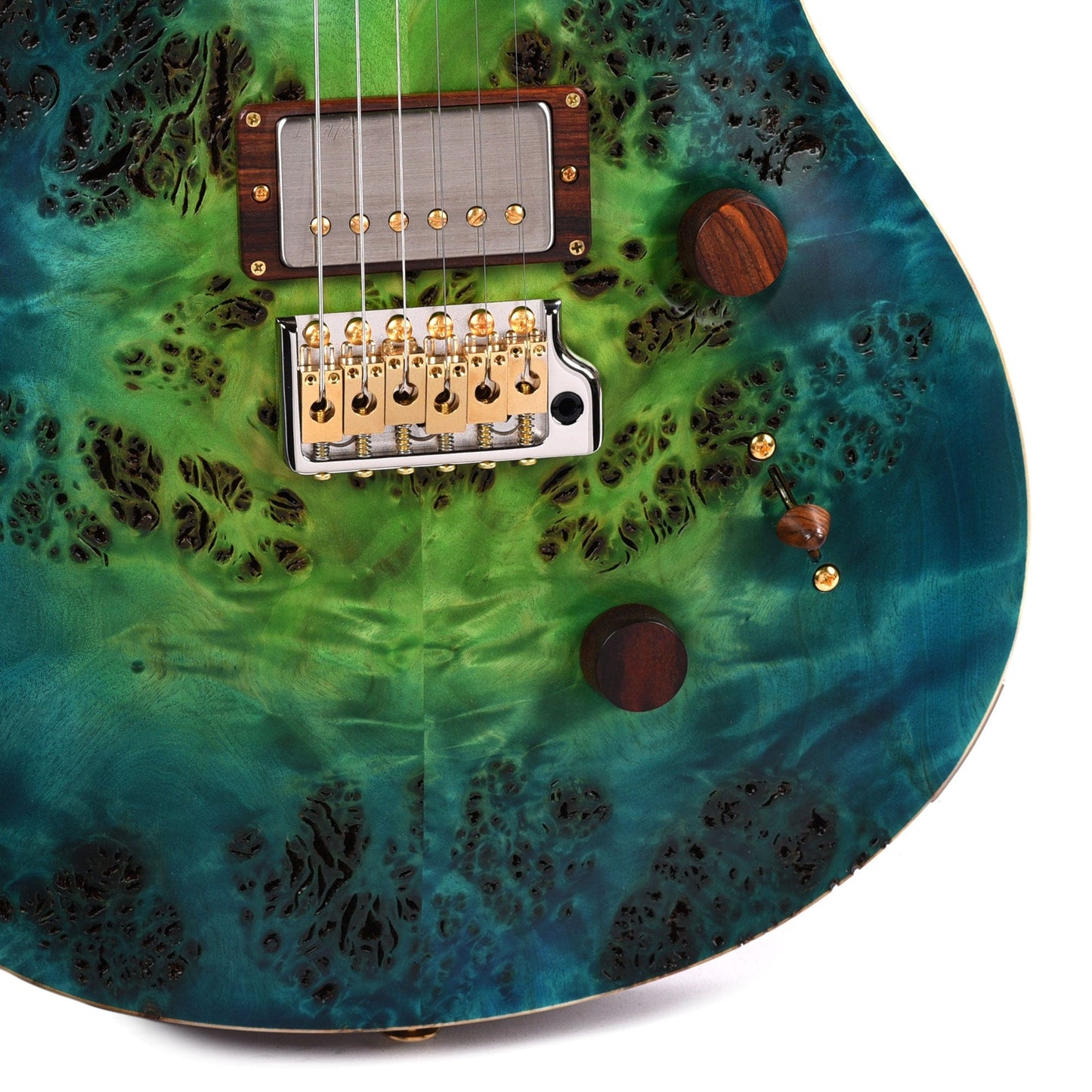 PRS Private Stock #10443 Custom 24 Laguna Glow Poplar Burl w/Cocobolo Fingerboard & Stained Gradated Curly Maple Birds Electric Guitars / Solid Body