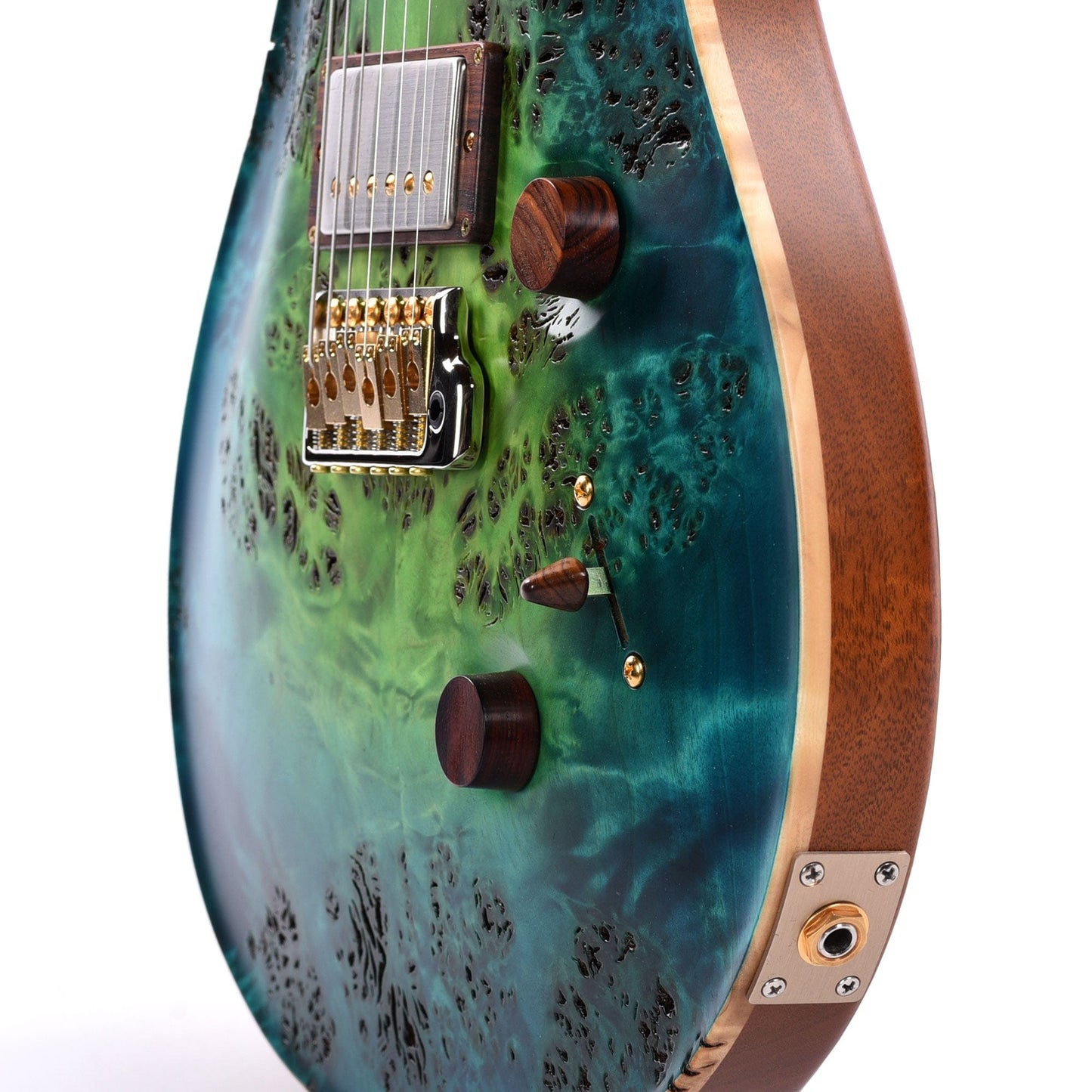 PRS Private Stock #10443 Custom 24 Laguna Glow Poplar Burl w/Cocobolo Fingerboard & Stained Gradated Curly Maple Birds Electric Guitars / Solid Body