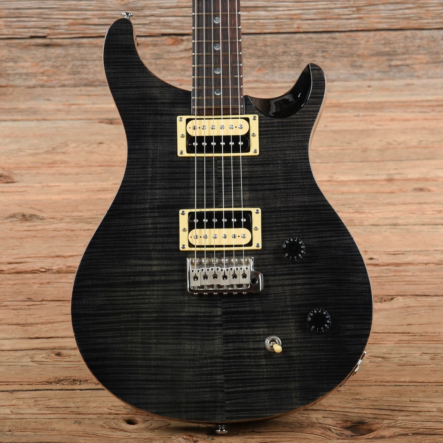 PRS SE Custom 22 Transparent Black Electric Guitars / Solid Body