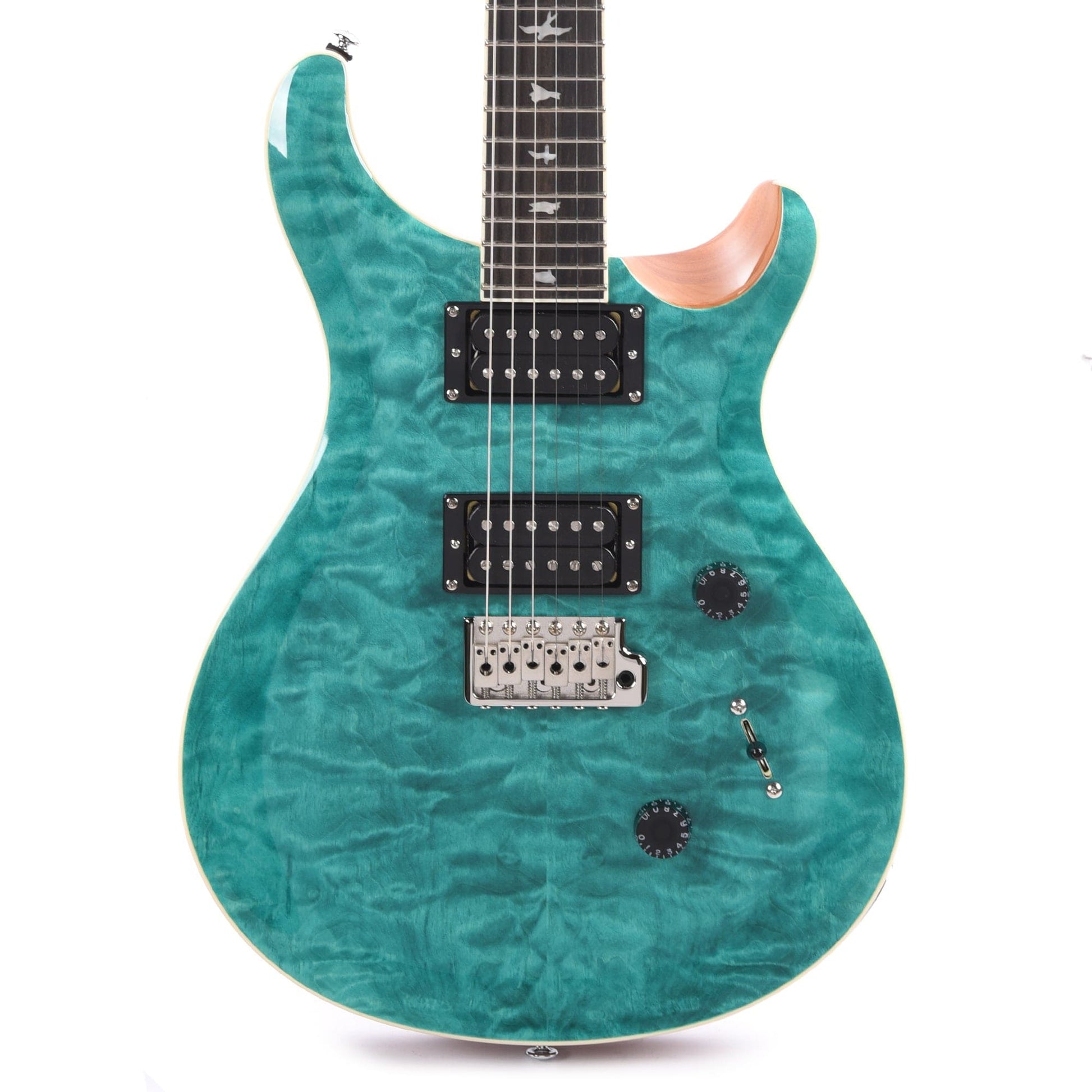 PRS SE Custom 24 Quilt Turquoise Electric Guitars / Solid Body