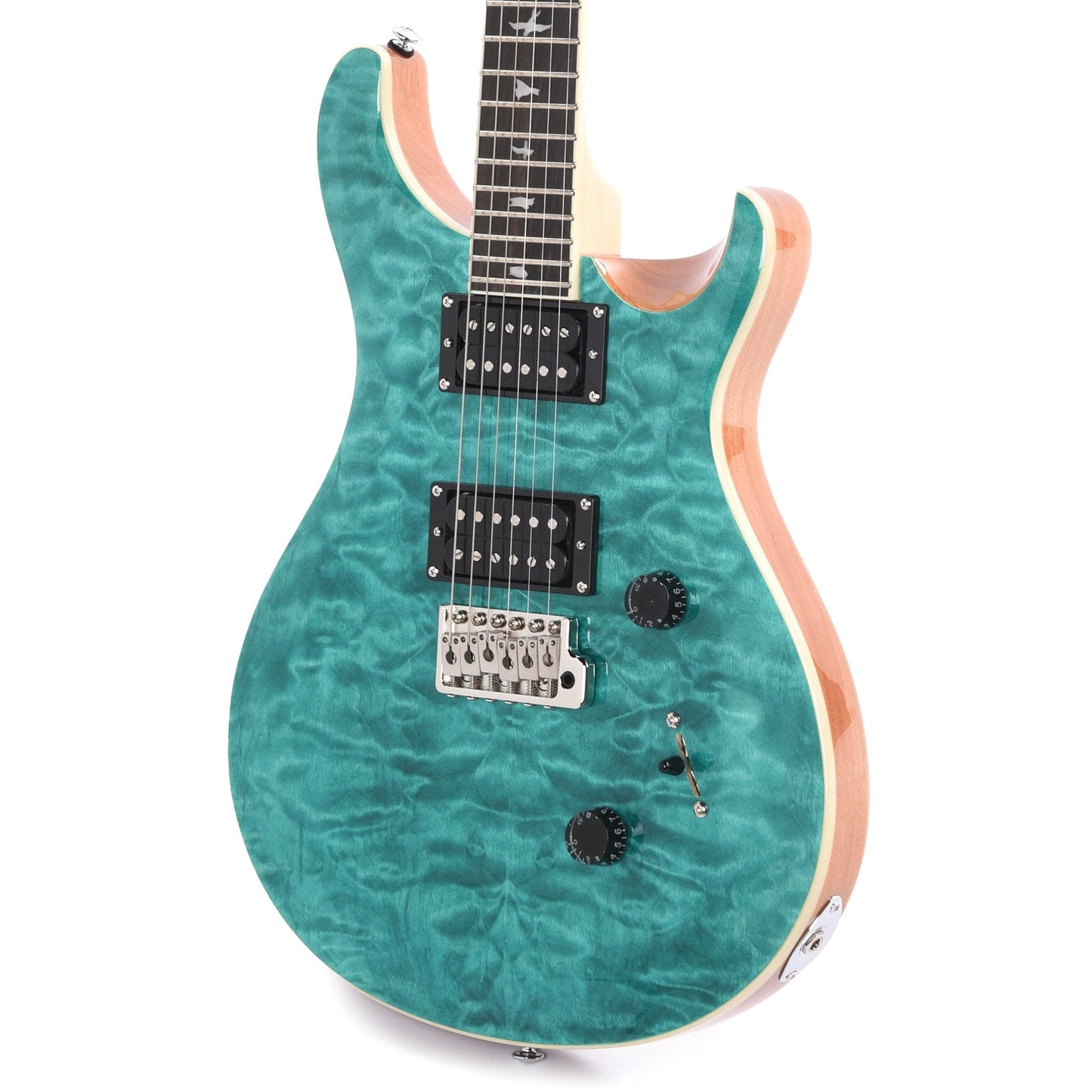 PRS SE Custom 24 Quilt Turquoise Electric Guitars / Solid Body