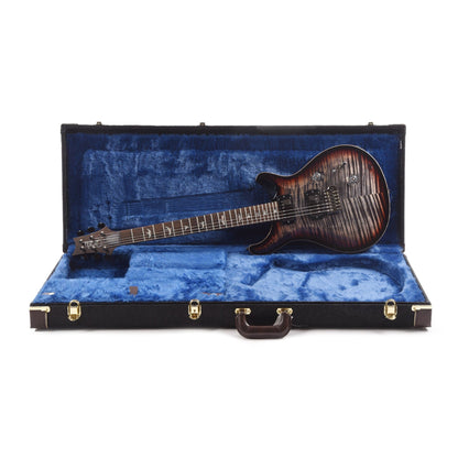 PRS Wood Library Custom 24 10-Top Flame Charcoal Tri-Color Burst w/Ziricote Fingerboard & Smoked Black Hardware Electric Guitars / Solid Body