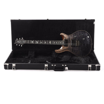 PRS Wood Library Custom 24 10-Top Quilt Gray Black Fade w/Ebony Fingerboard & Smoked Black Hardware Electric Guitars / Solid Body