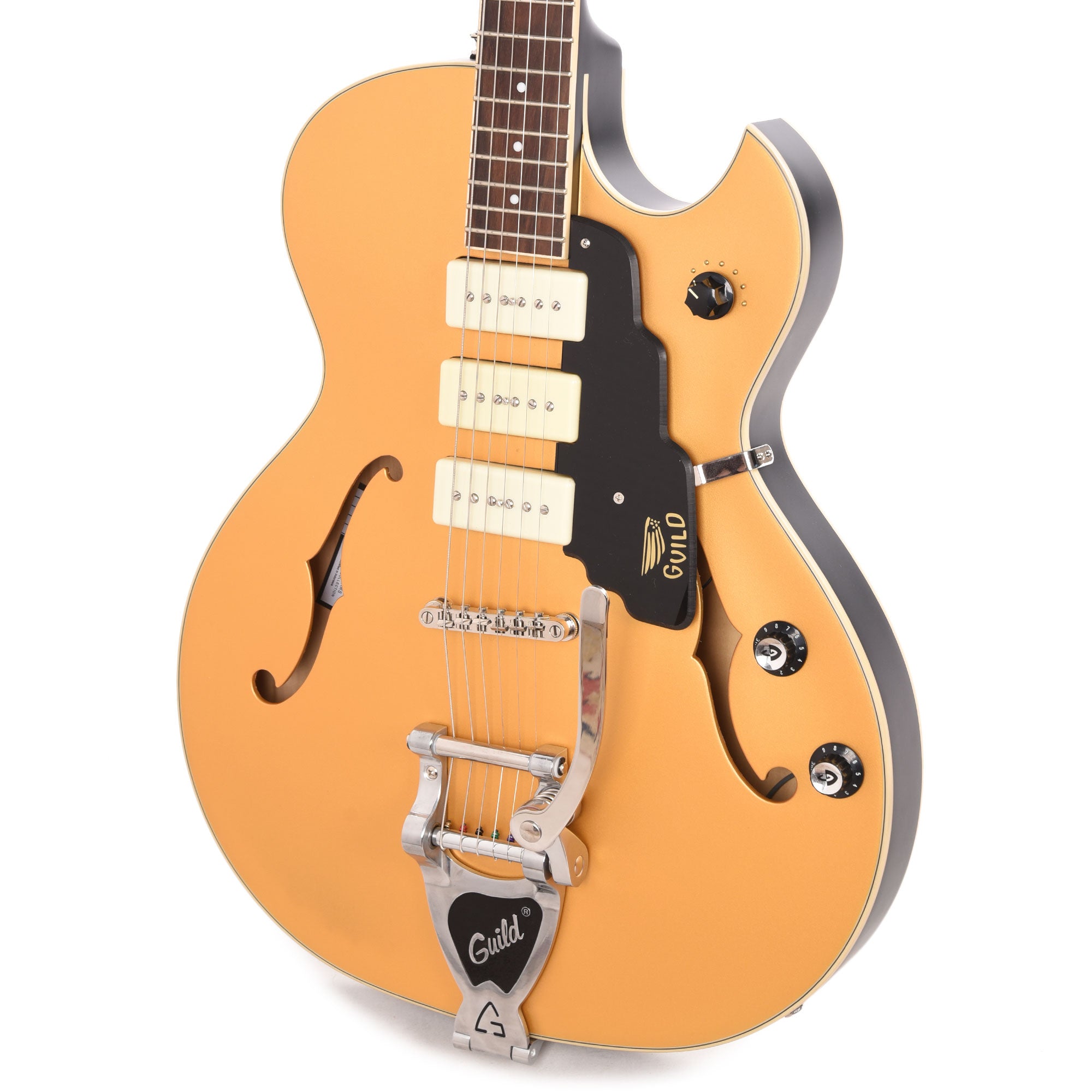 Guild Starfire I Jet 90 Satin Gold w/Guild Vibrato Tailpiece