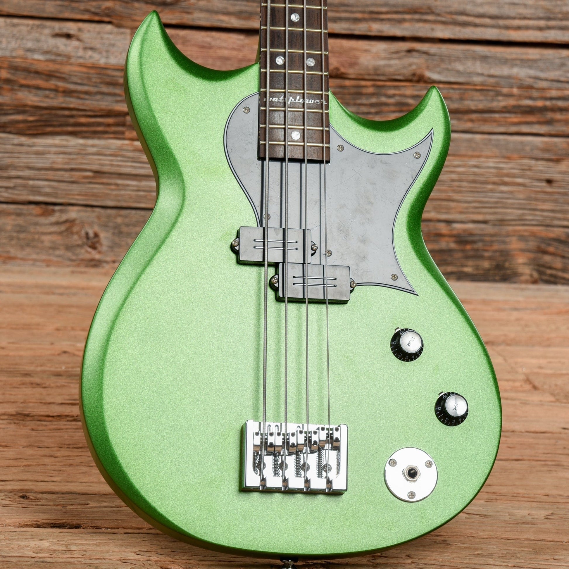 Reverend Mike Watt Wattplower Bass Satin Emerald Green Bass Guitars / 4-String