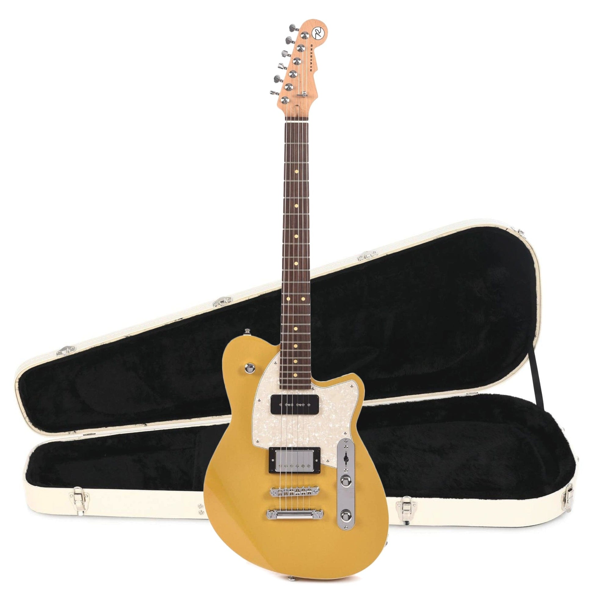 Reverend Double Agent OG Venetian Gold Hardshell Case Bundle Electric Guitars / Solid Body