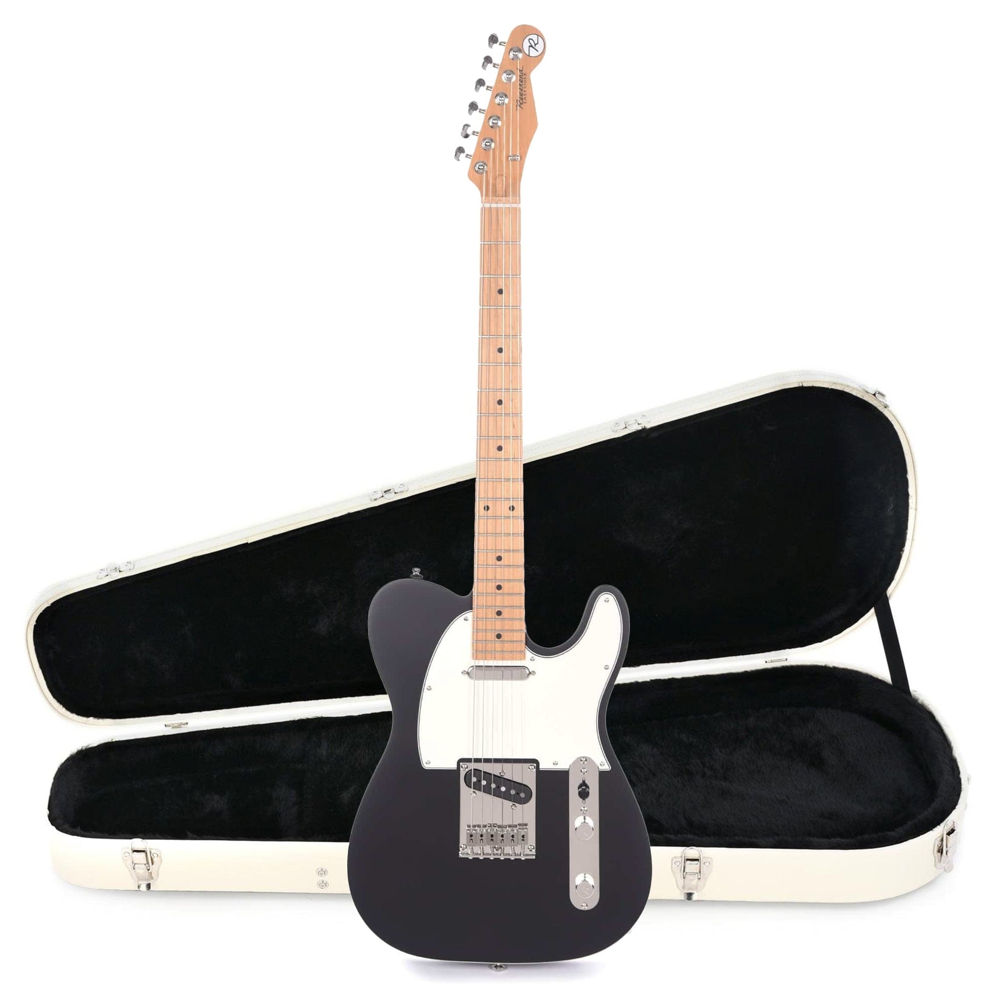 Reverend Pete Anderson Eastsider T Satin Black Hardshell Case Bundle Electric Guitars / Solid Body