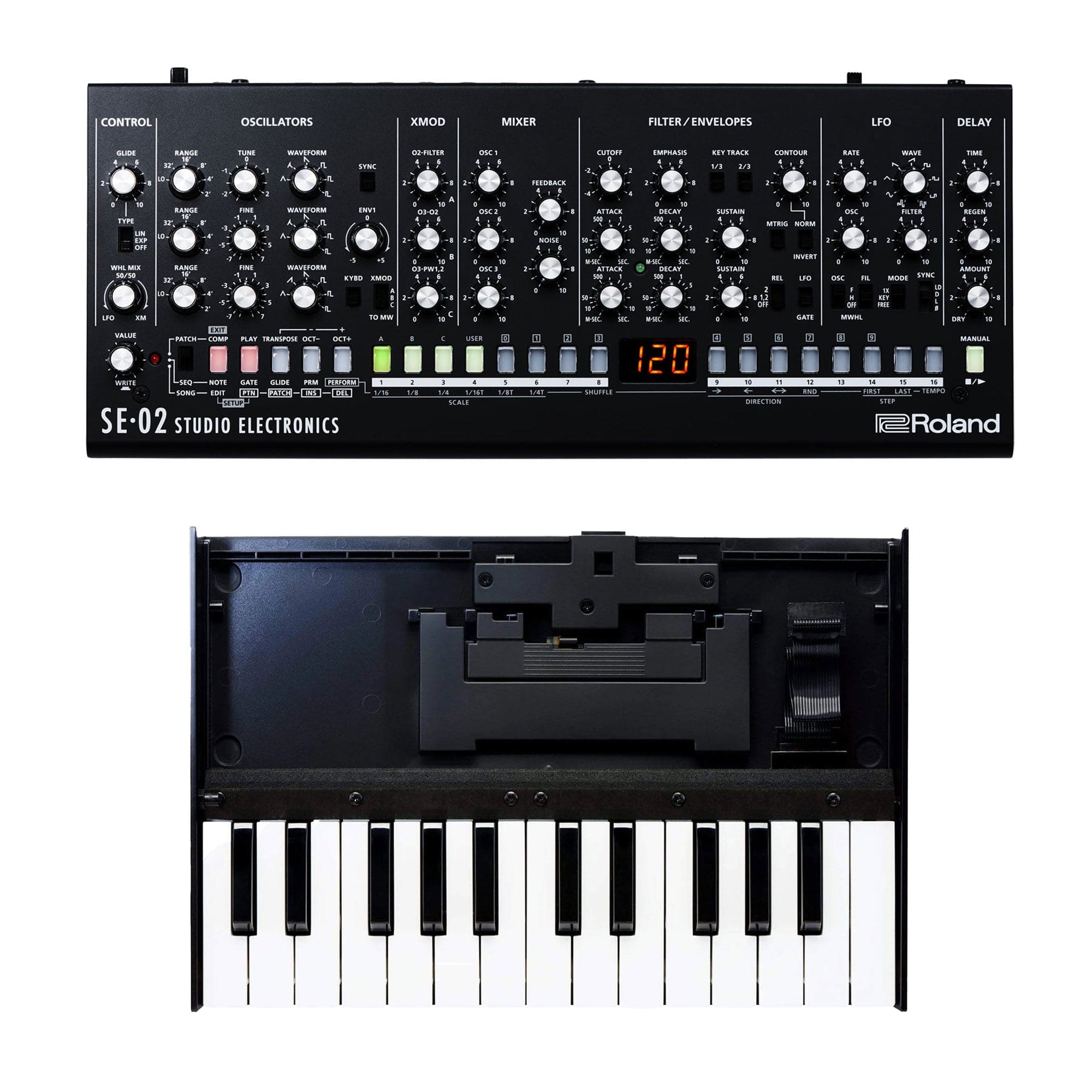 Roland Boutique SE-02 Designer Series Analog Synthesizer and Boutique K-25m  Portable Keyboard Bundle