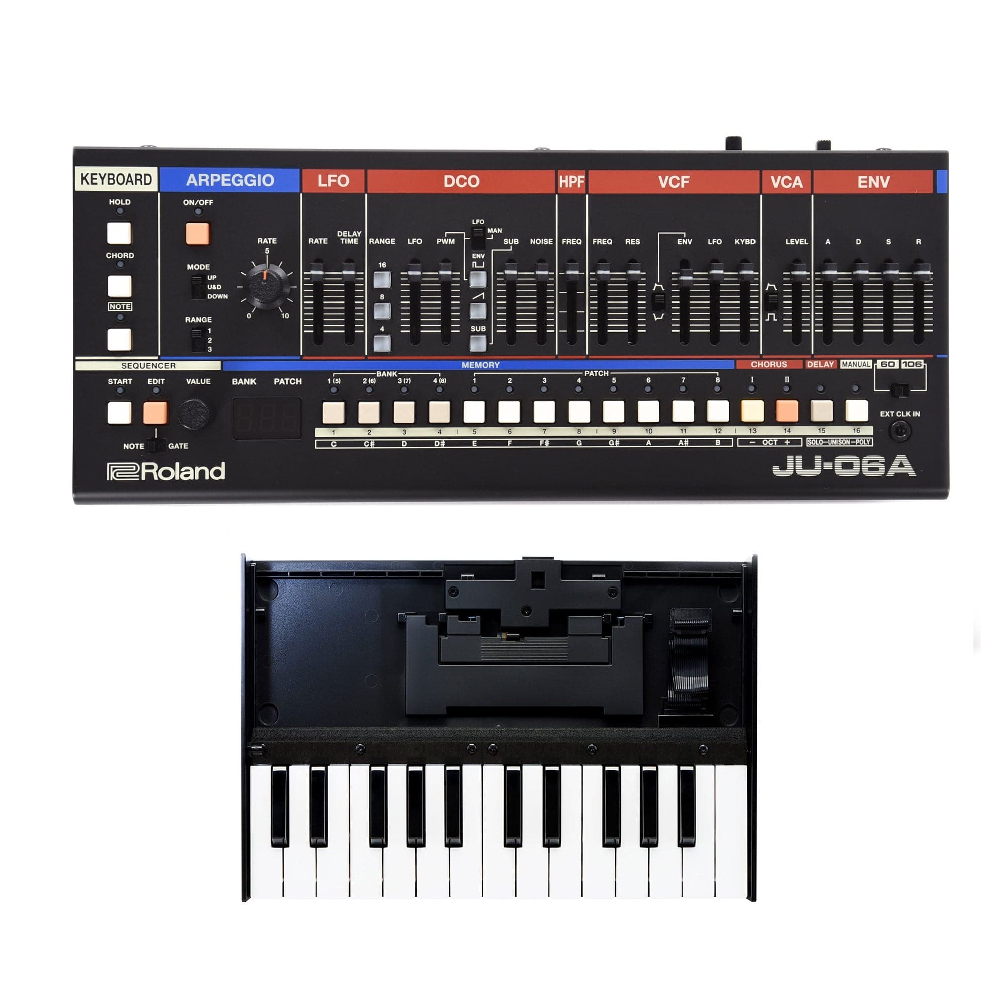 Roland JU-06A Synthesizer and Boutique K-25m Portable Keyboard Bundle
