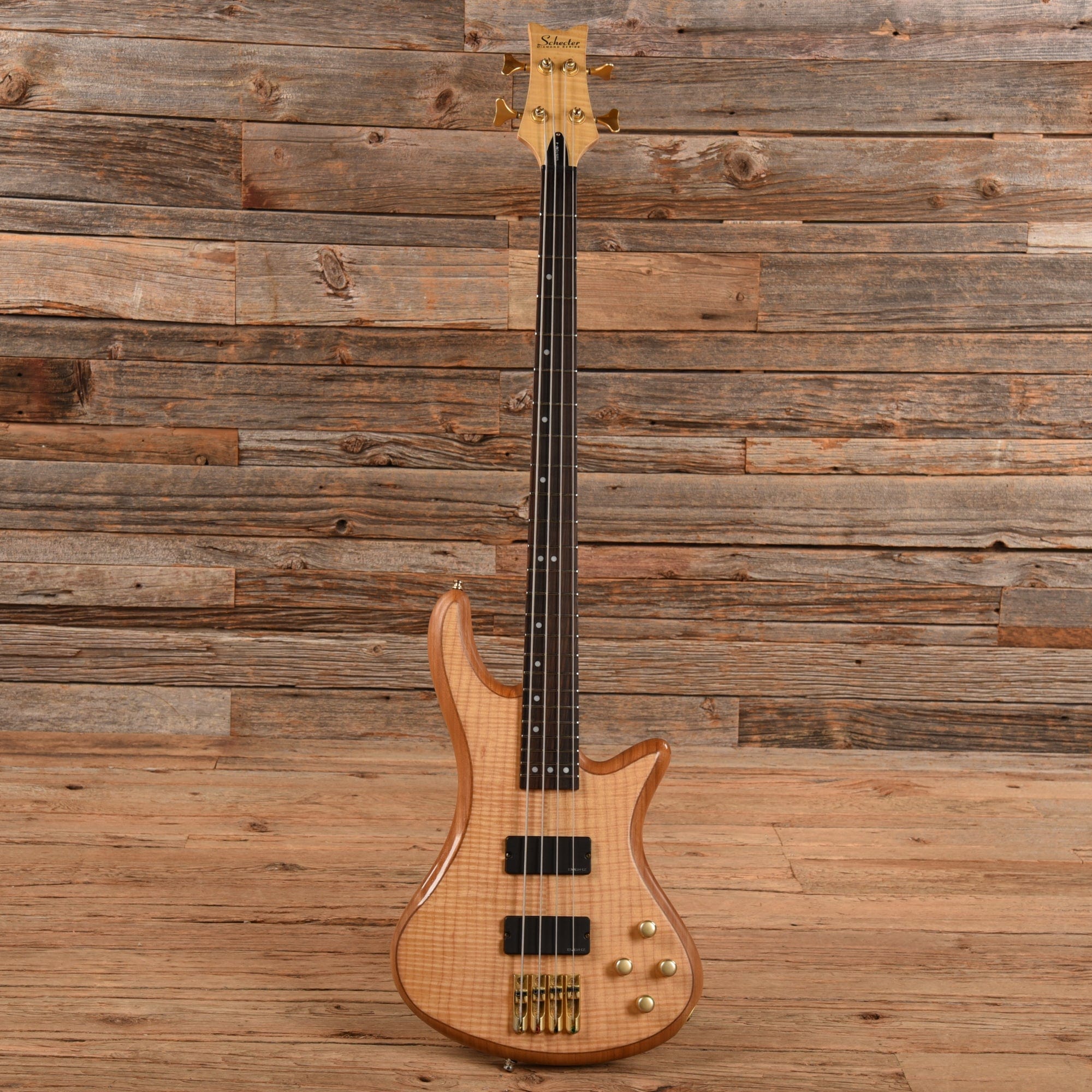 Schecter Diamond Series Stiletto Custom 4 Natural – Chicago Music Exchange