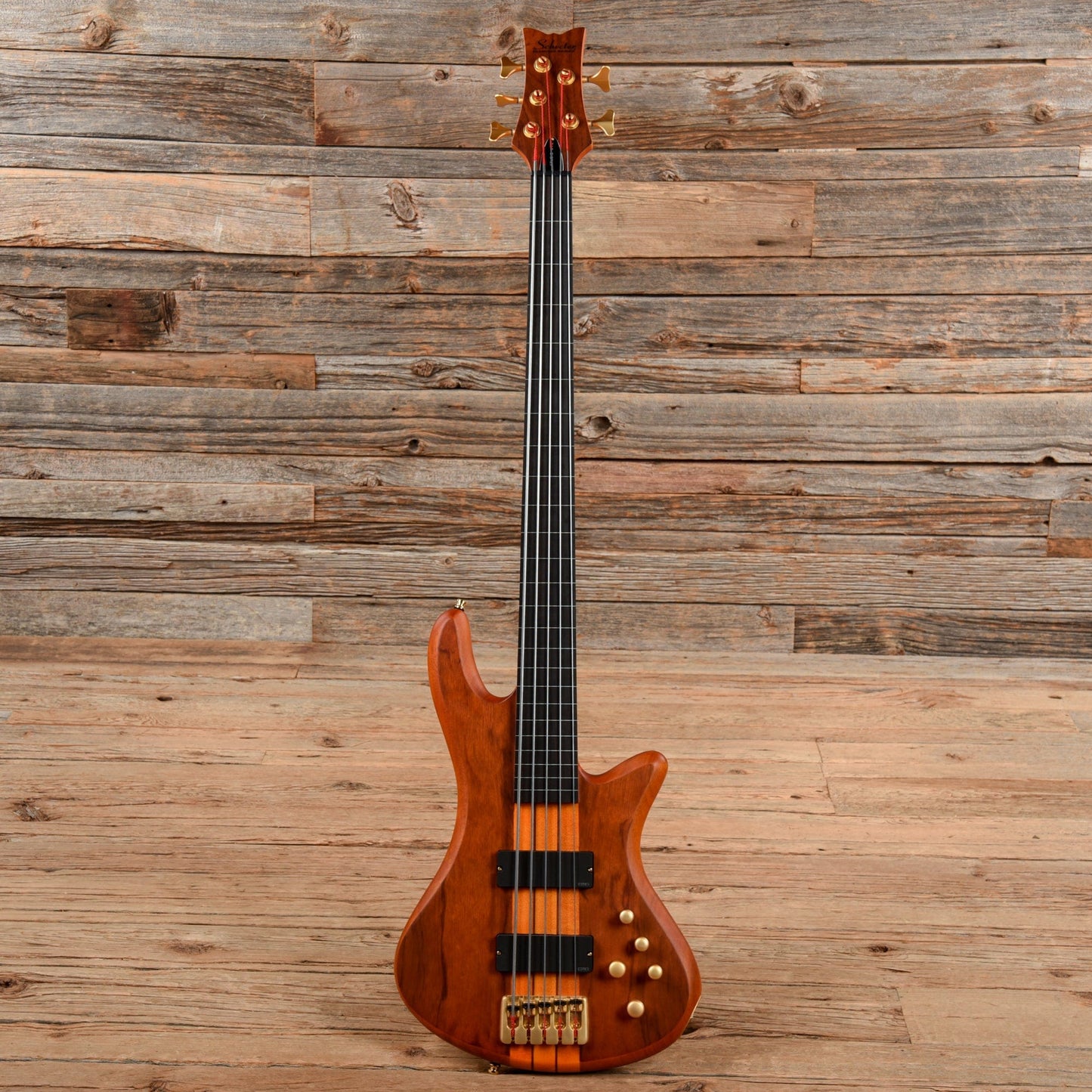 Schecter Stiletto Studio-5 FL Active Fretless 5-String Honey Satin 2018 Bass Guitars / 5-String or More