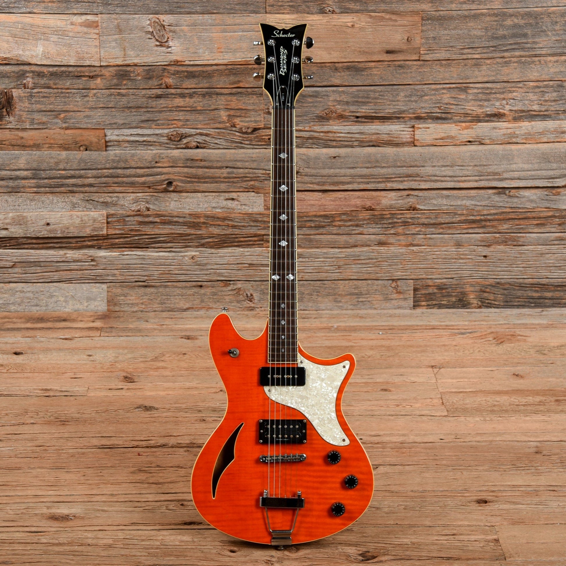 Schecter Diamond Series Tempest Orange Electric Guitars / Semi-Hollow