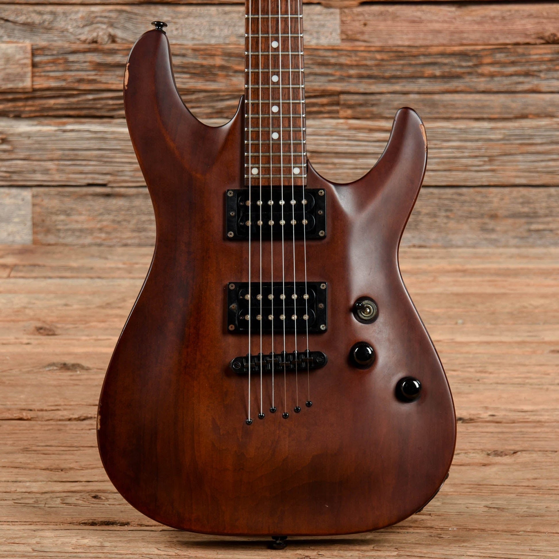 Schecter Omen-6 Walnut Satin Electric Guitars / Solid Body