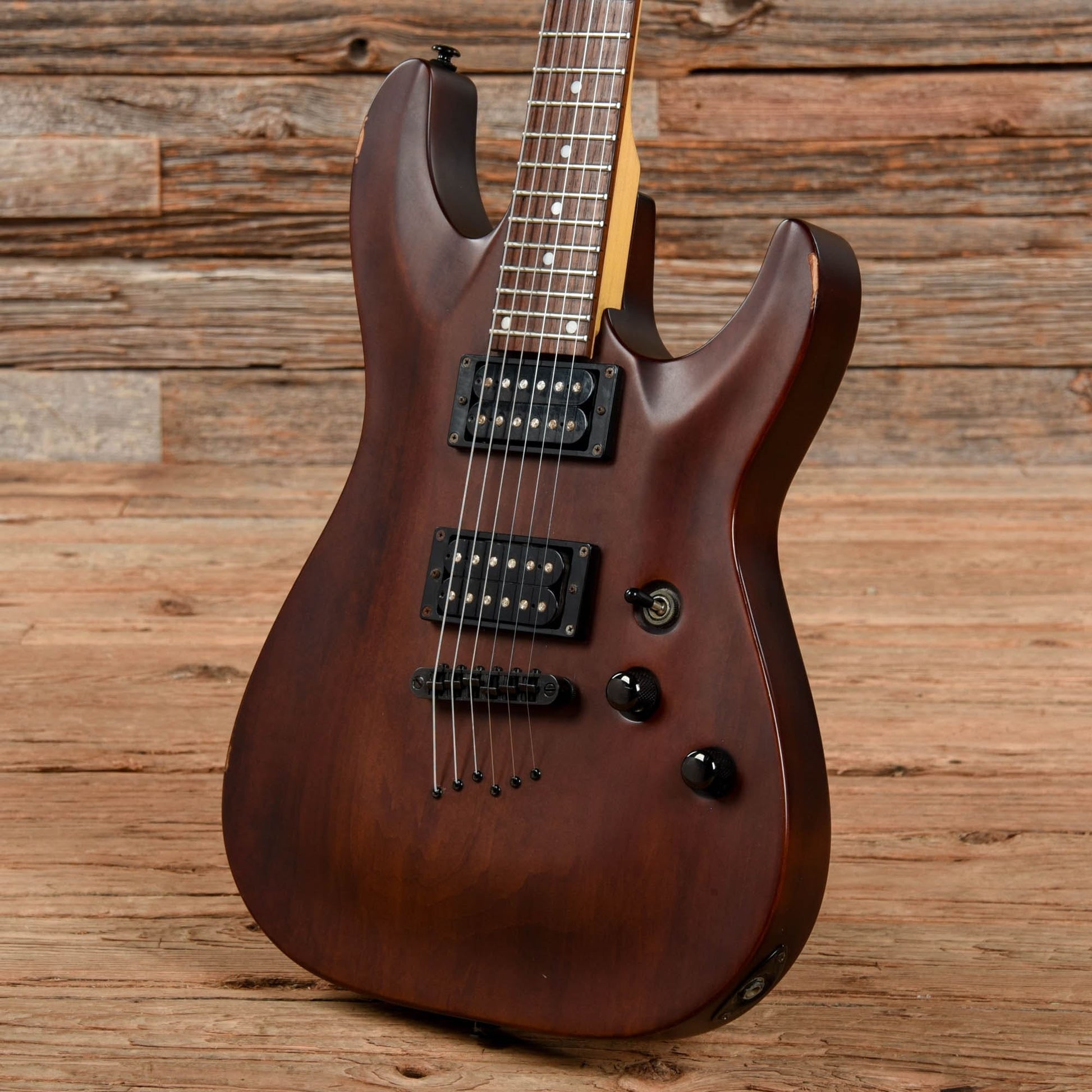 Schecter Omen-6 Walnut Satin Electric Guitars / Solid Body