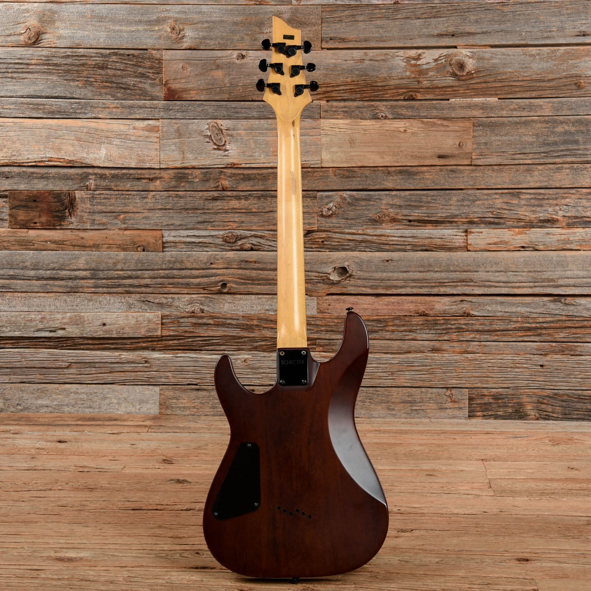 Schecter Omen-6 Walnut Satin Electric Guitars / Solid Body