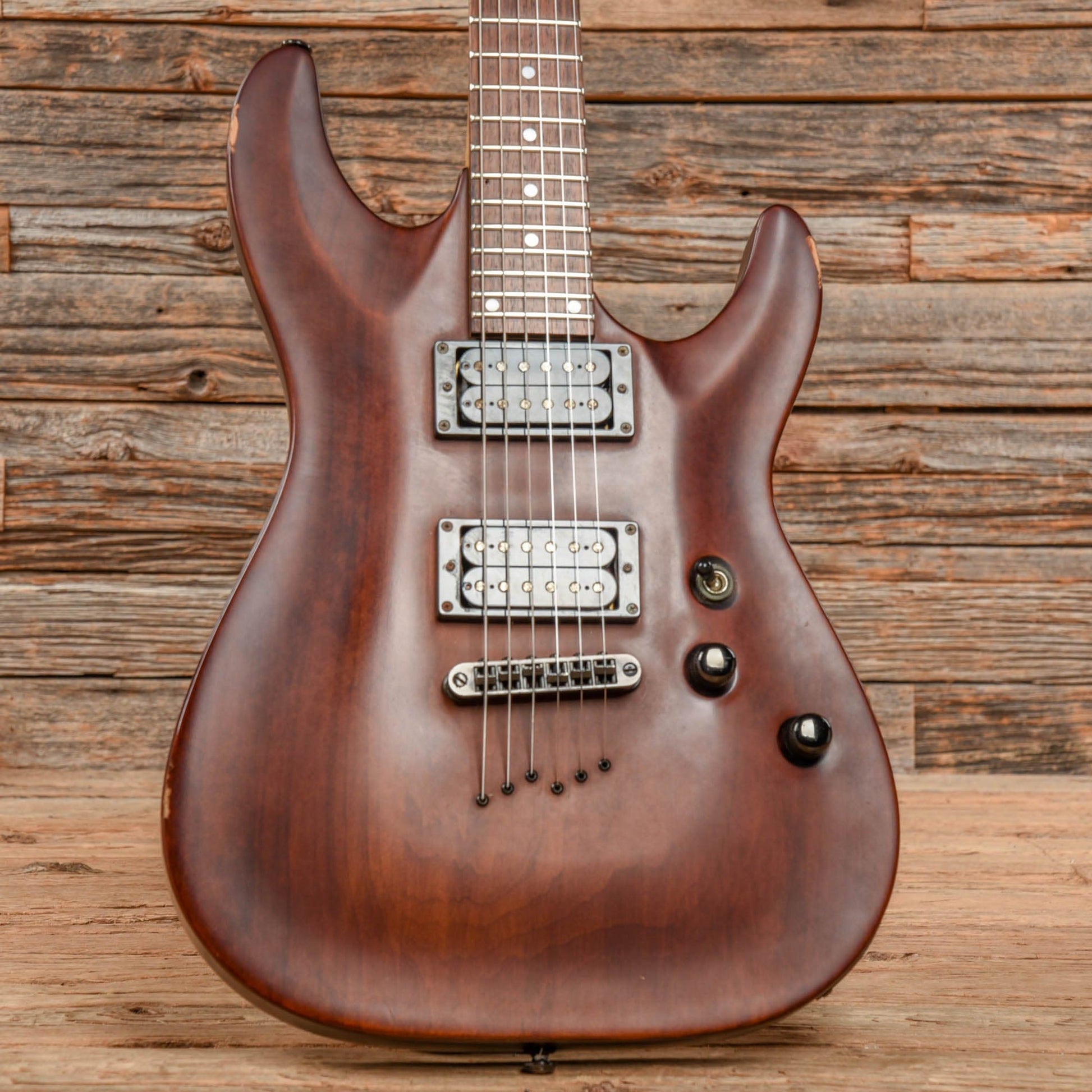 Schecter Omen-6 Walnut Satin Electric Guitars / Solid Body