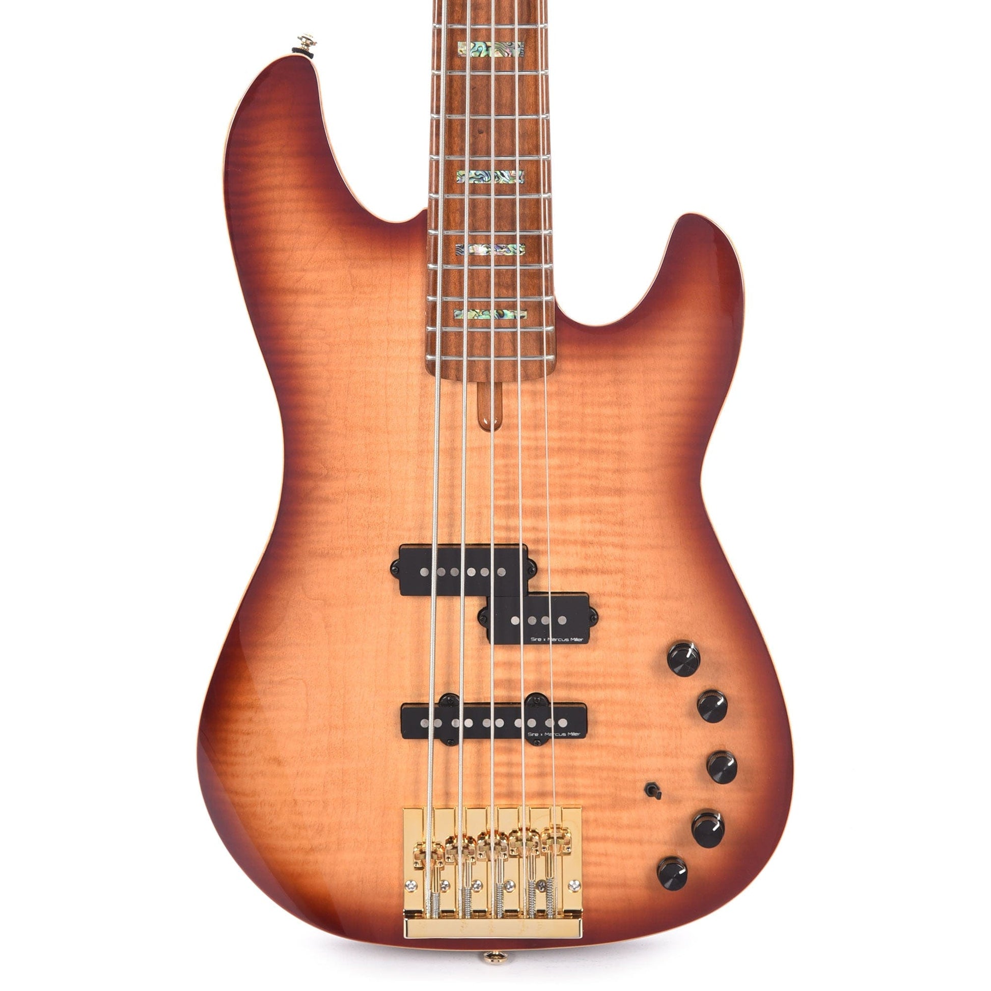 Sire Marcus Miller P10 DX Flame Maple/Alder 5-String Tobacco Sunburst Bass Guitars / 5-String or More