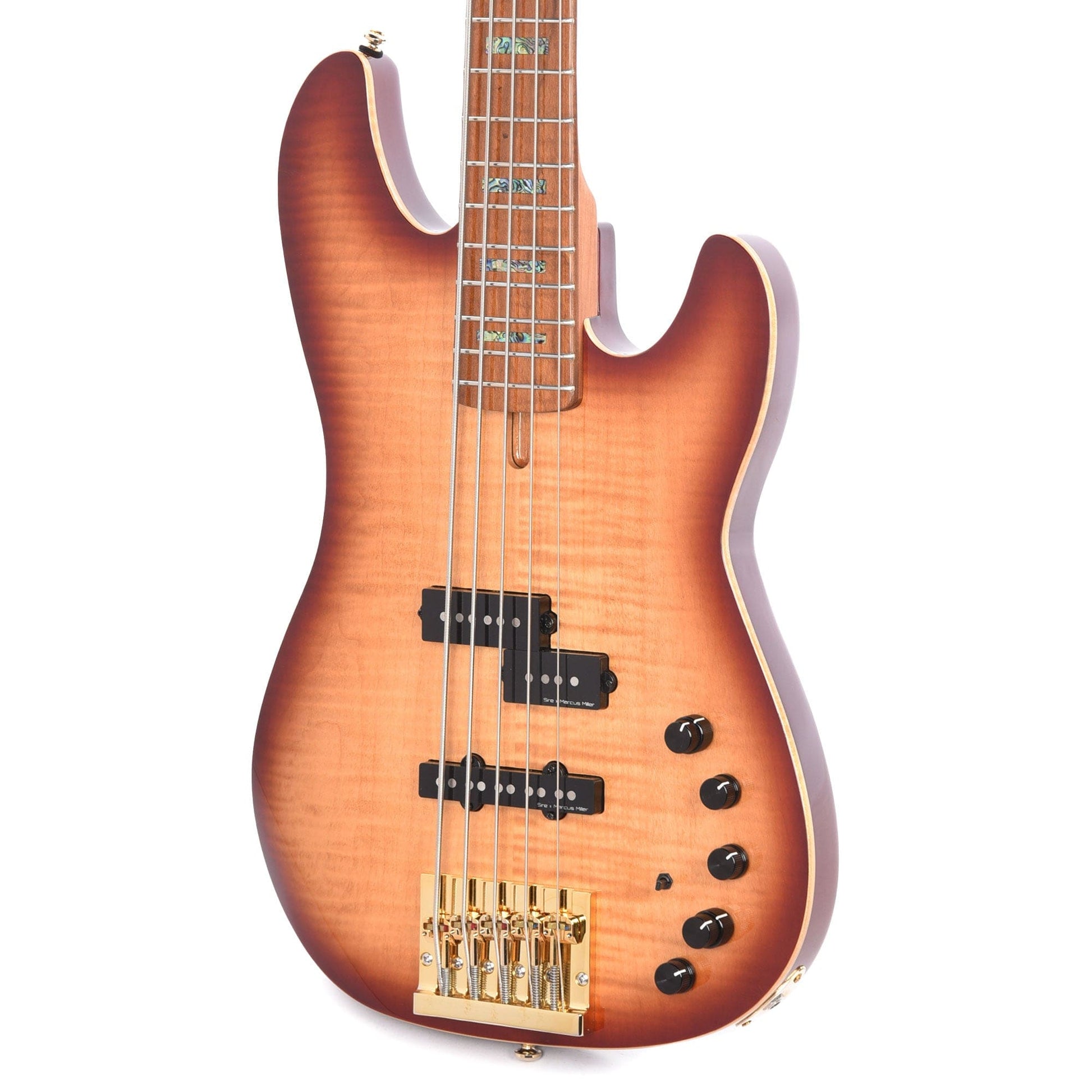 Sire Marcus Miller P10 DX Flame Maple/Alder 5-String Tobacco Sunburst Bass Guitars / 5-String or More