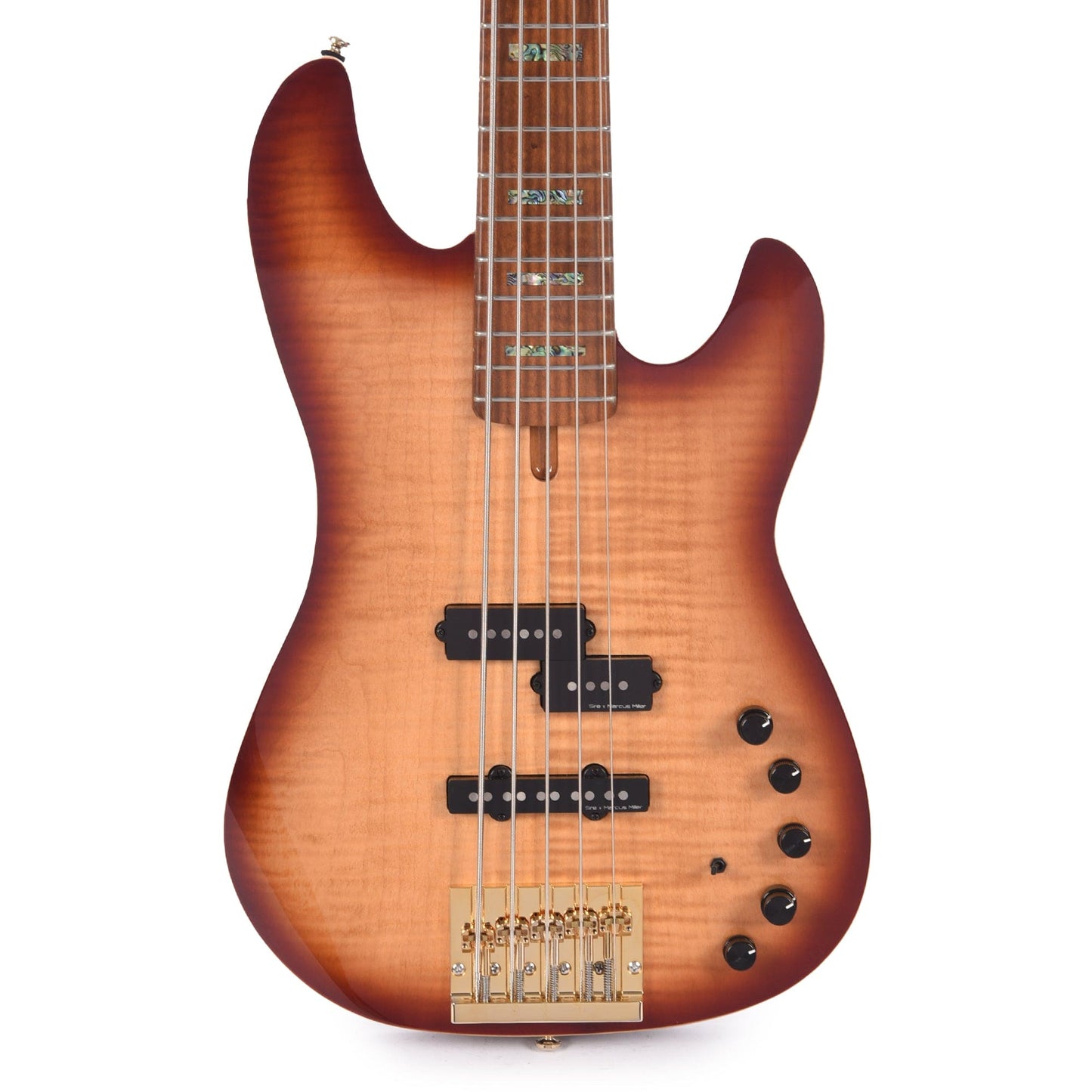 Sire Marcus Miller P10 DX Flame Maple/Alder 5-String Tobacco Sunburst Bass Guitars / 5-String or More